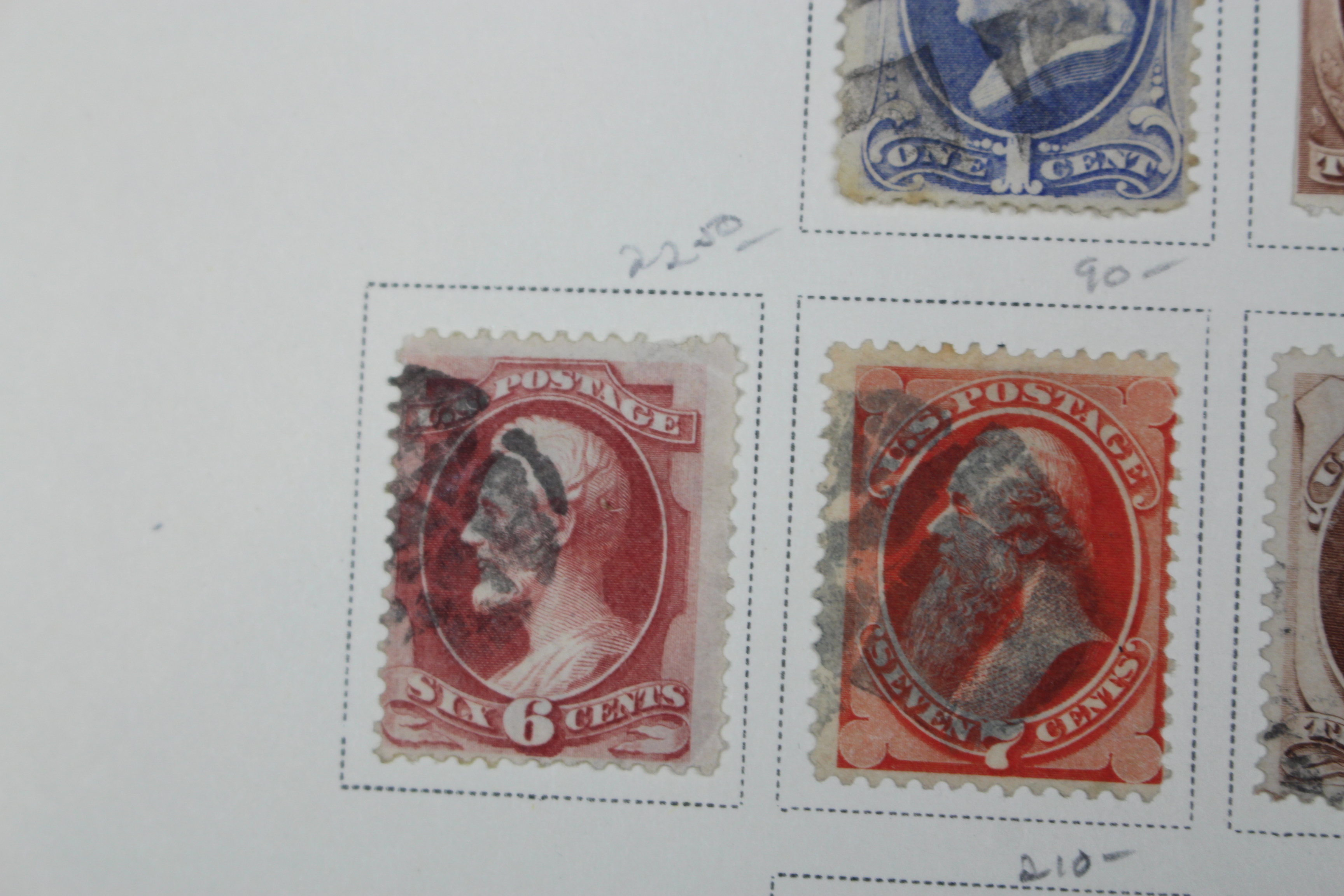 19th Century U.S. Postage Stamp Collection, 1870 to 1871