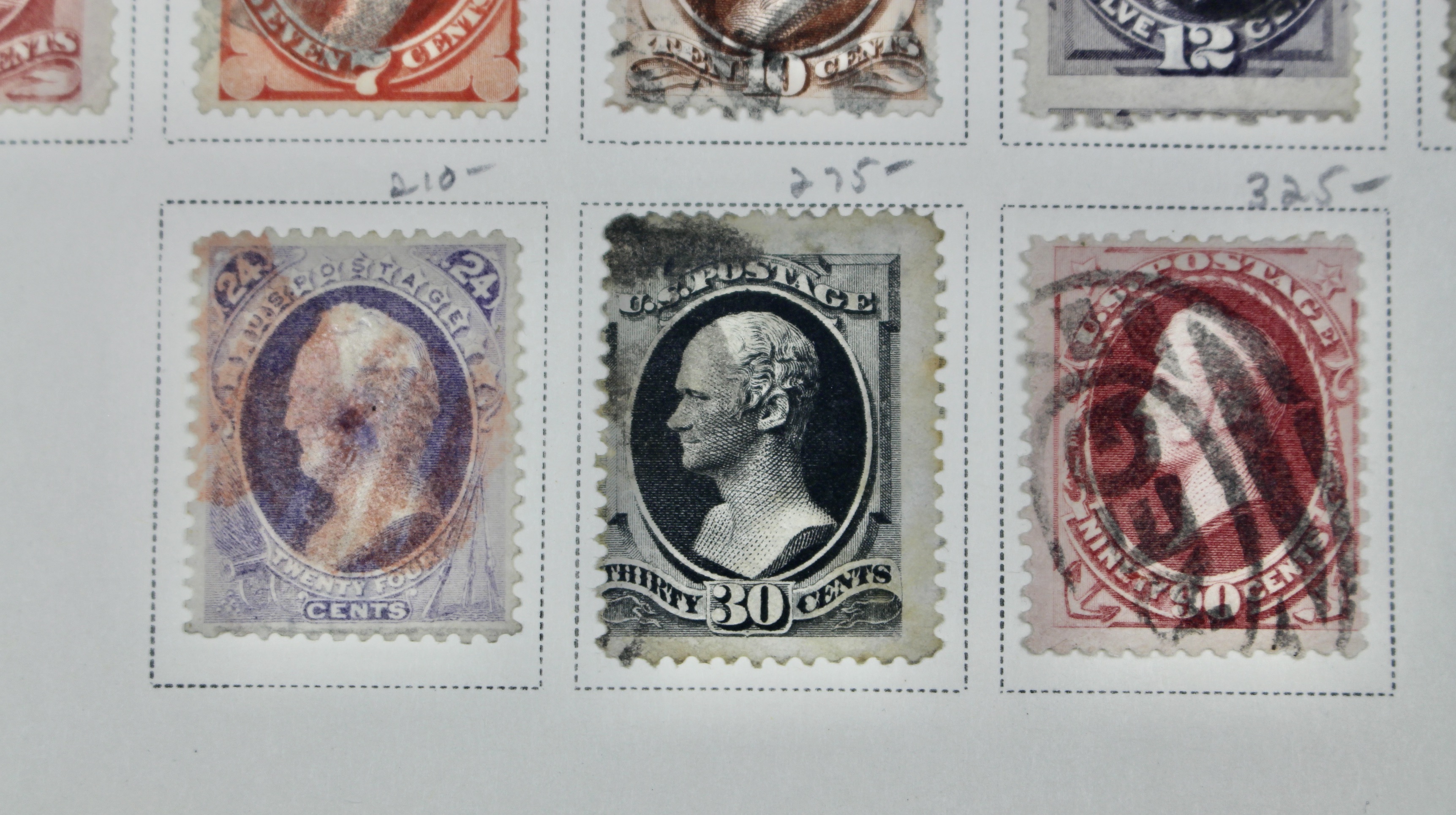 19th Century U.S. Postage Stamp Collection, 1870 to 1871