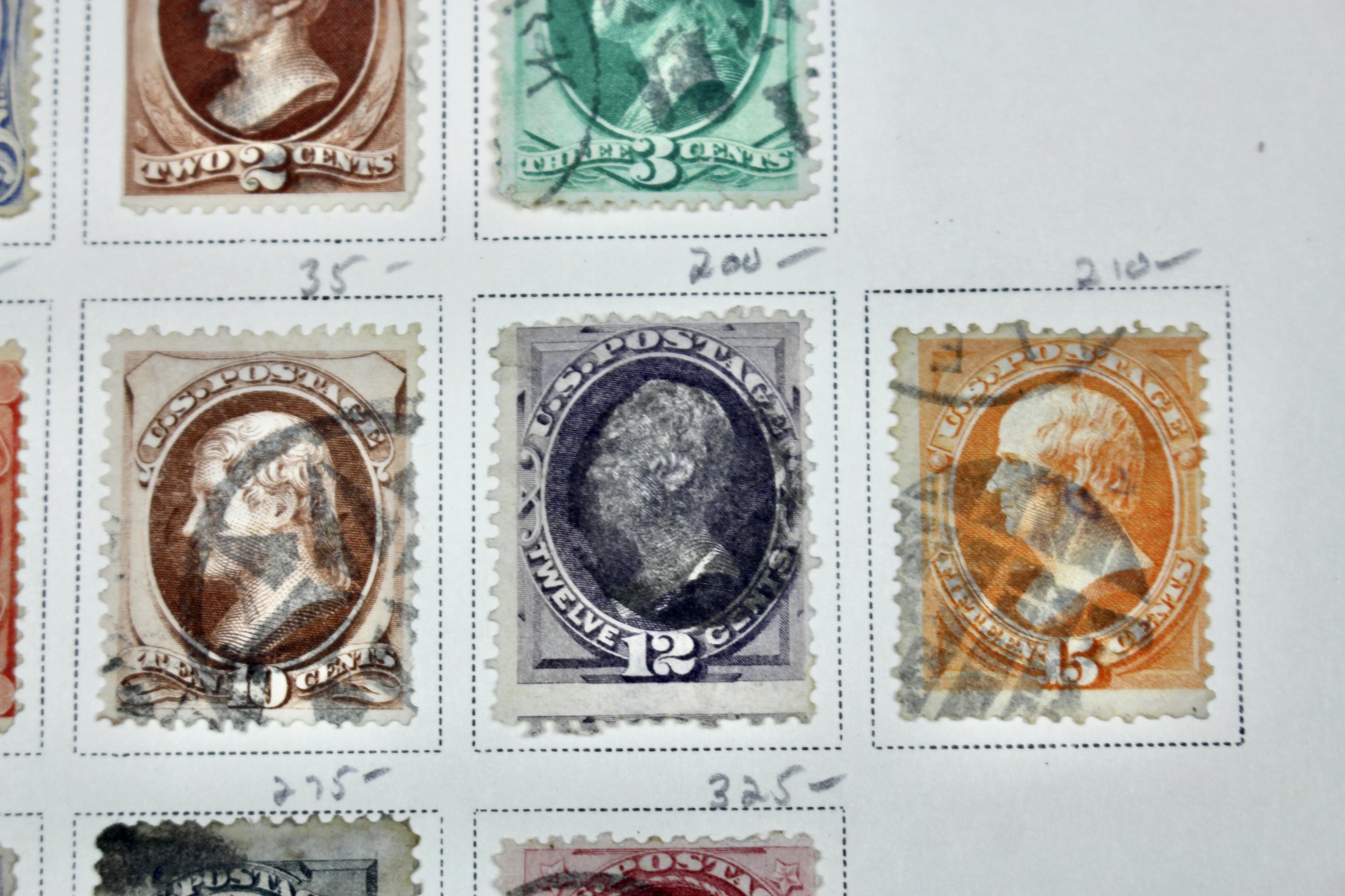 19th Century U.S. Postage Stamp Collection, 1870 to 1871