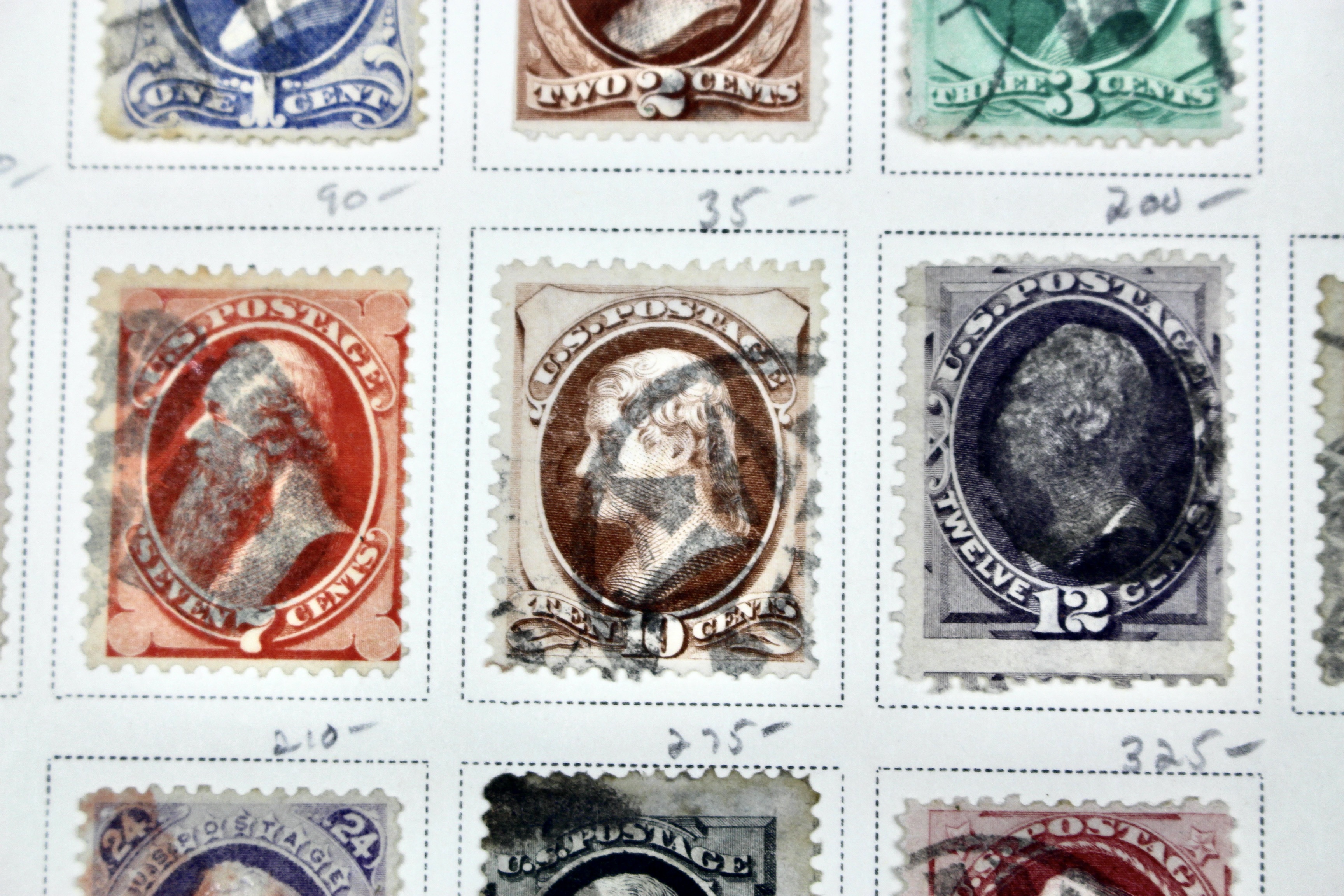 19th Century U.S. Postage Stamp Collection, 1870 to 1871