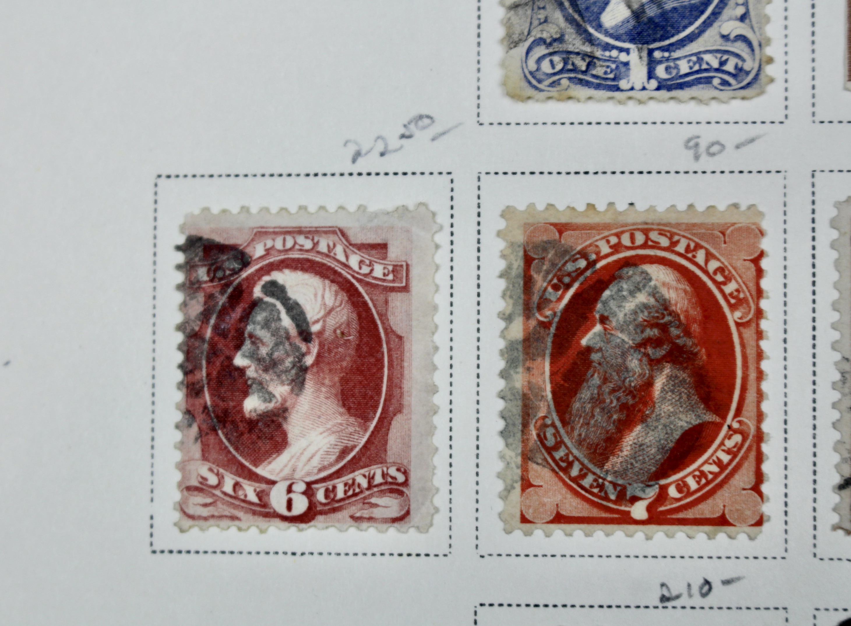 19th Century U.S. Postage Stamp Collection, 1870 to 1871