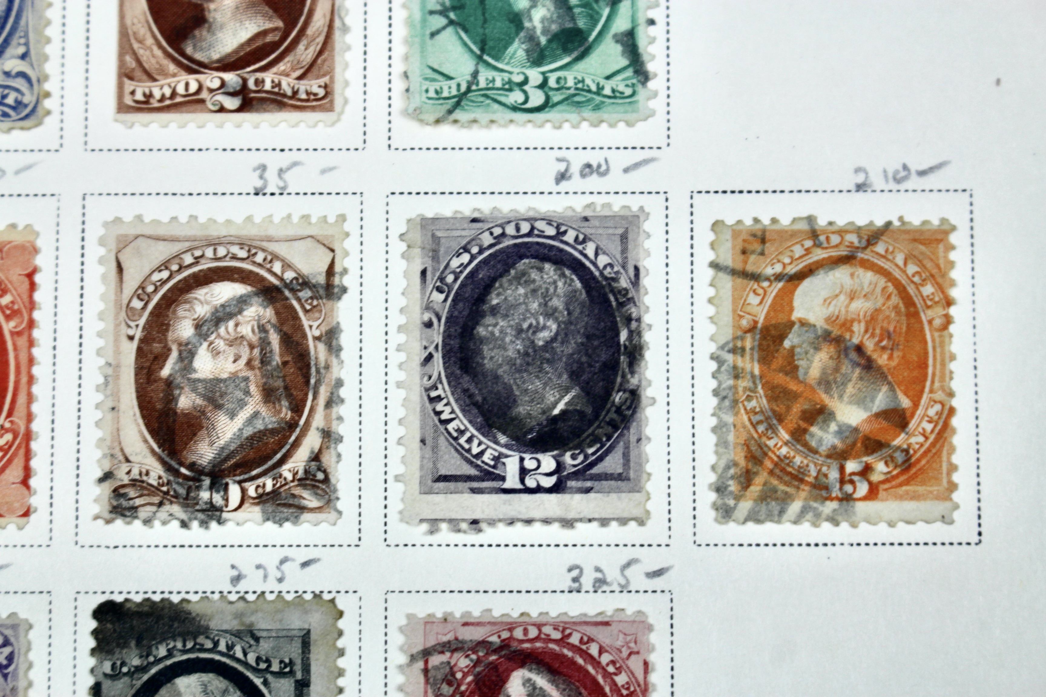 19th Century U.S. Postage Stamp Collection, 1870 to 1871