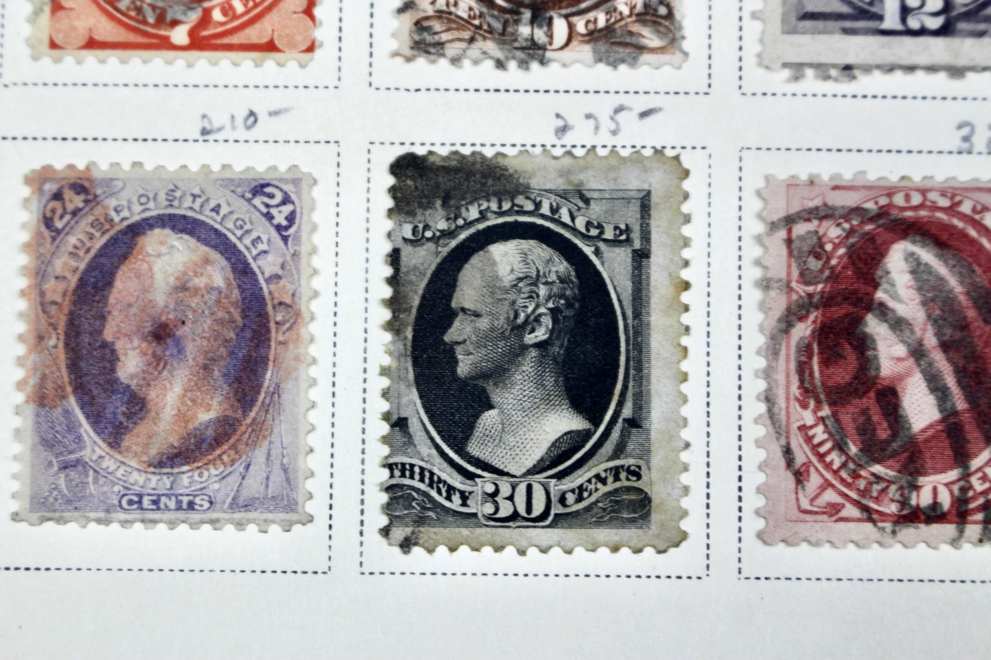 19th Century U.S. Postage Stamp Collection, 1870 to 1871
