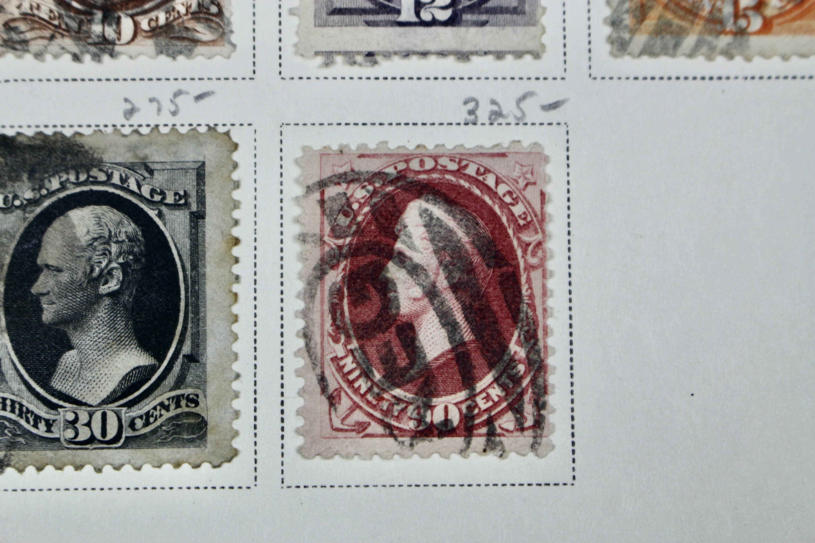 19th Century U.S. Postage Stamp Collection, 1870 to 1871