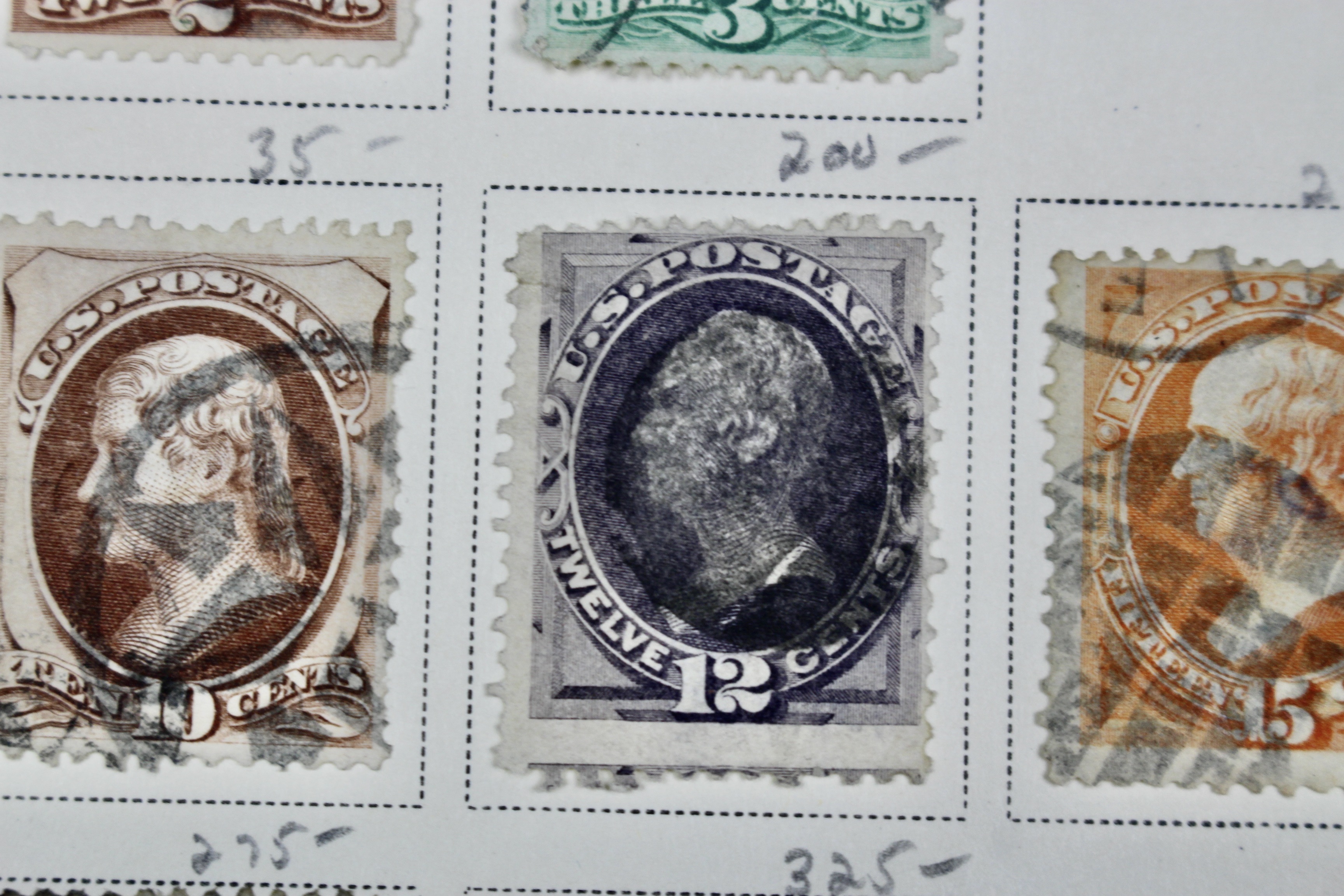 19th Century U.S. Postage Stamp Collection, 1870 to 1871
