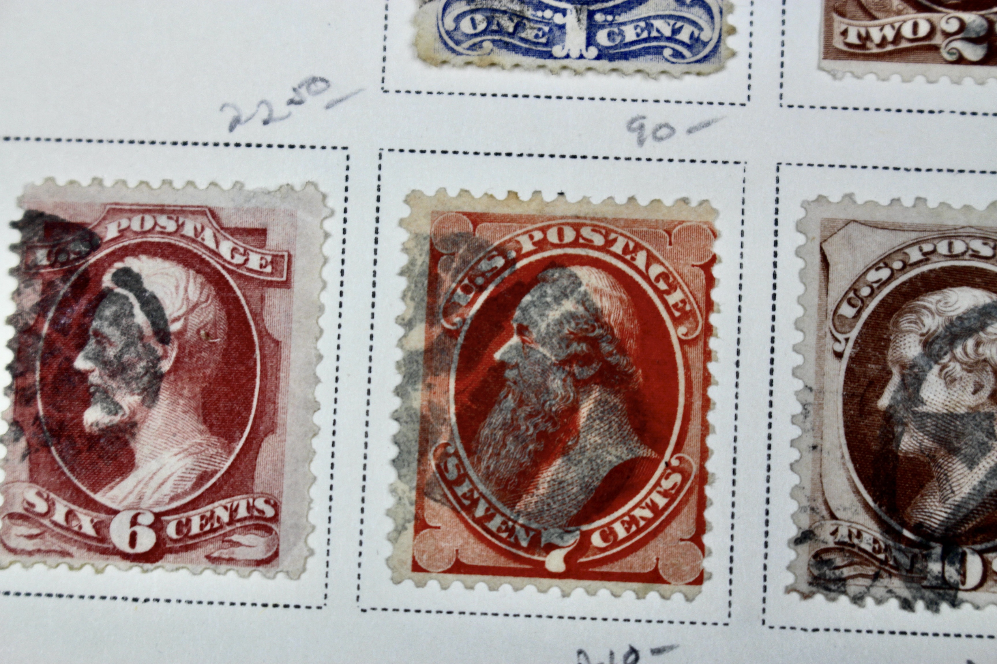 19th Century U.S. Postage Stamp Collection, 1870 to 1871