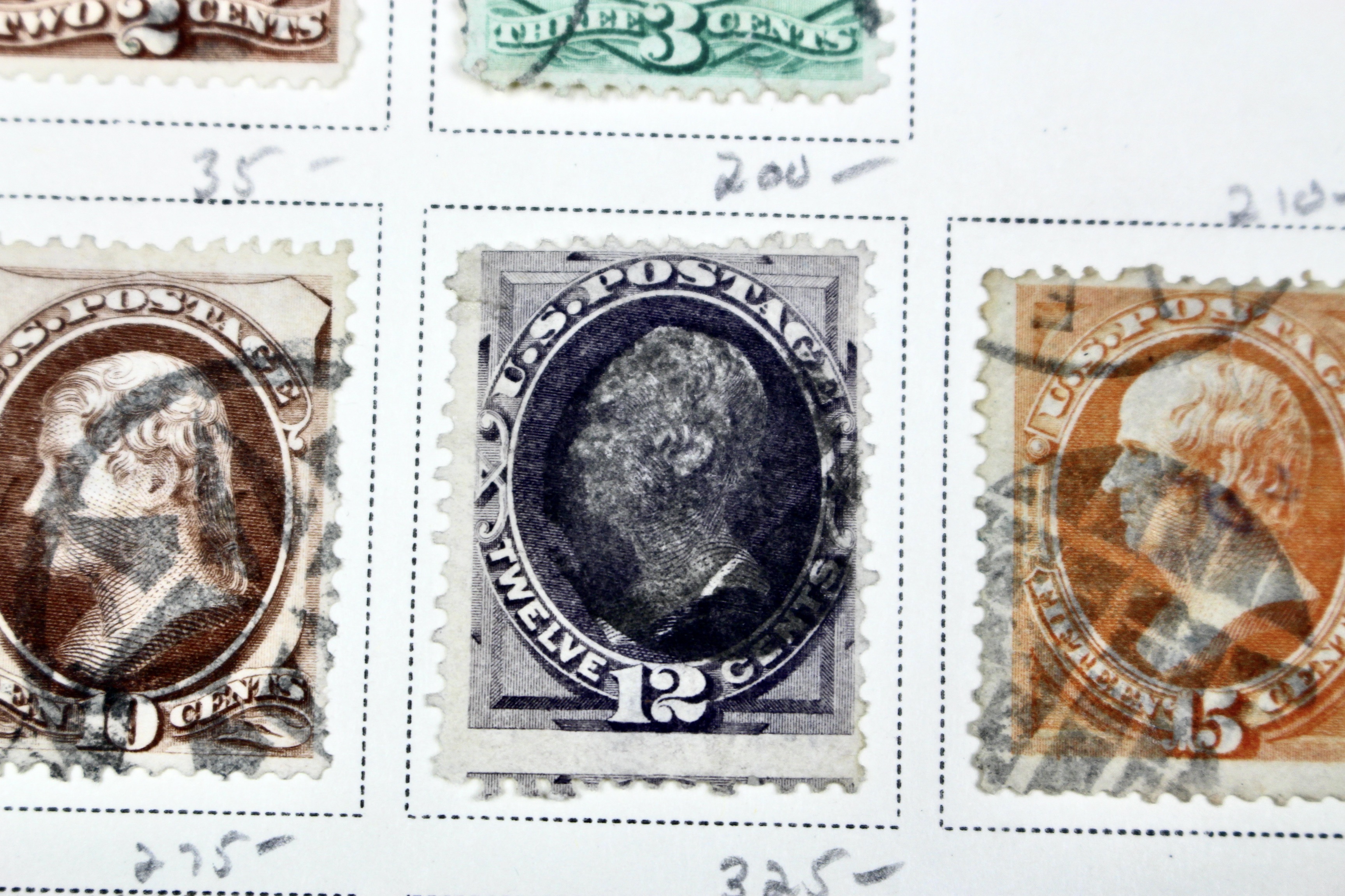 19th Century U.S. Postage Stamp Collection, 1870 to 1871