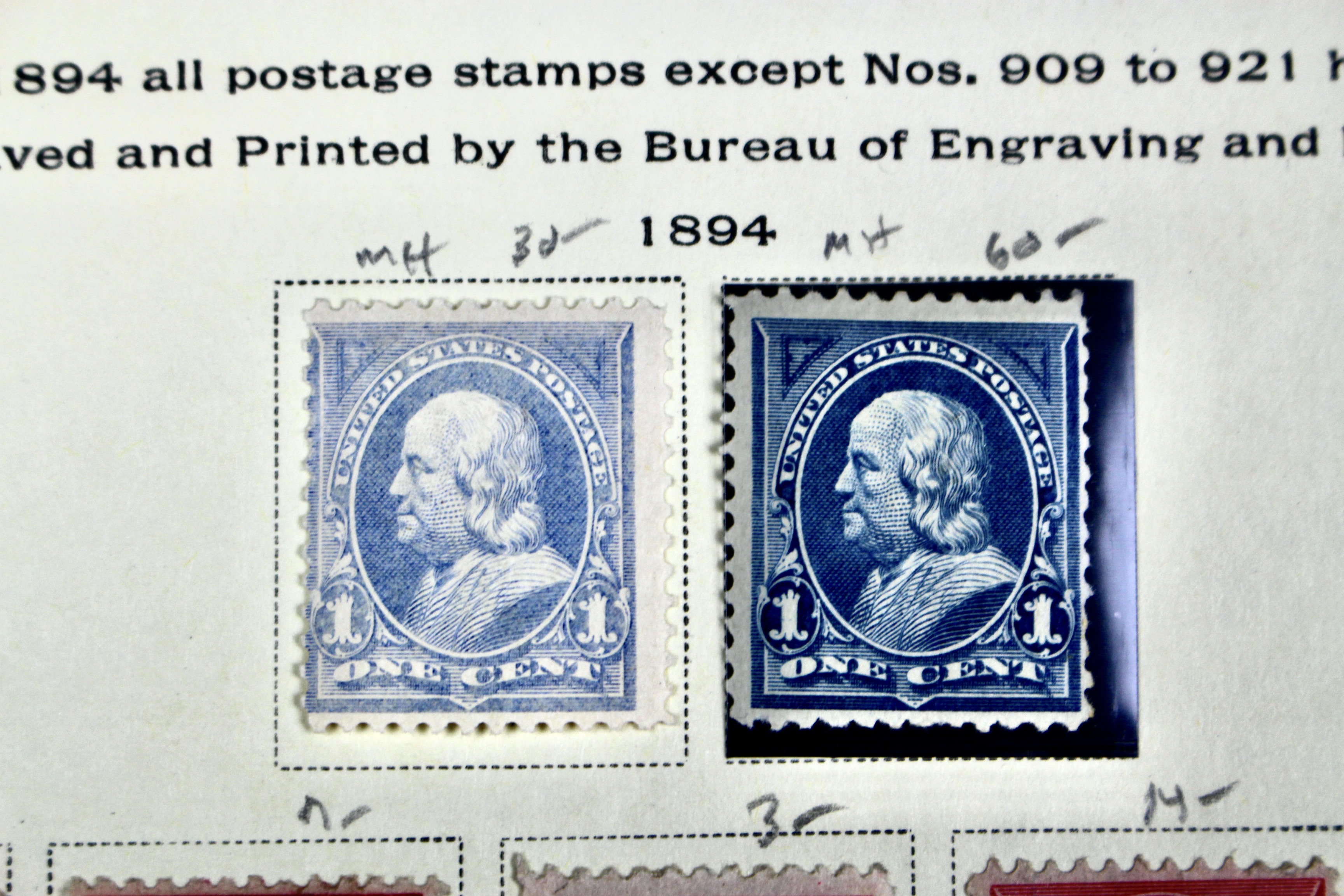 1894 U.S. Postage Stamp Collection