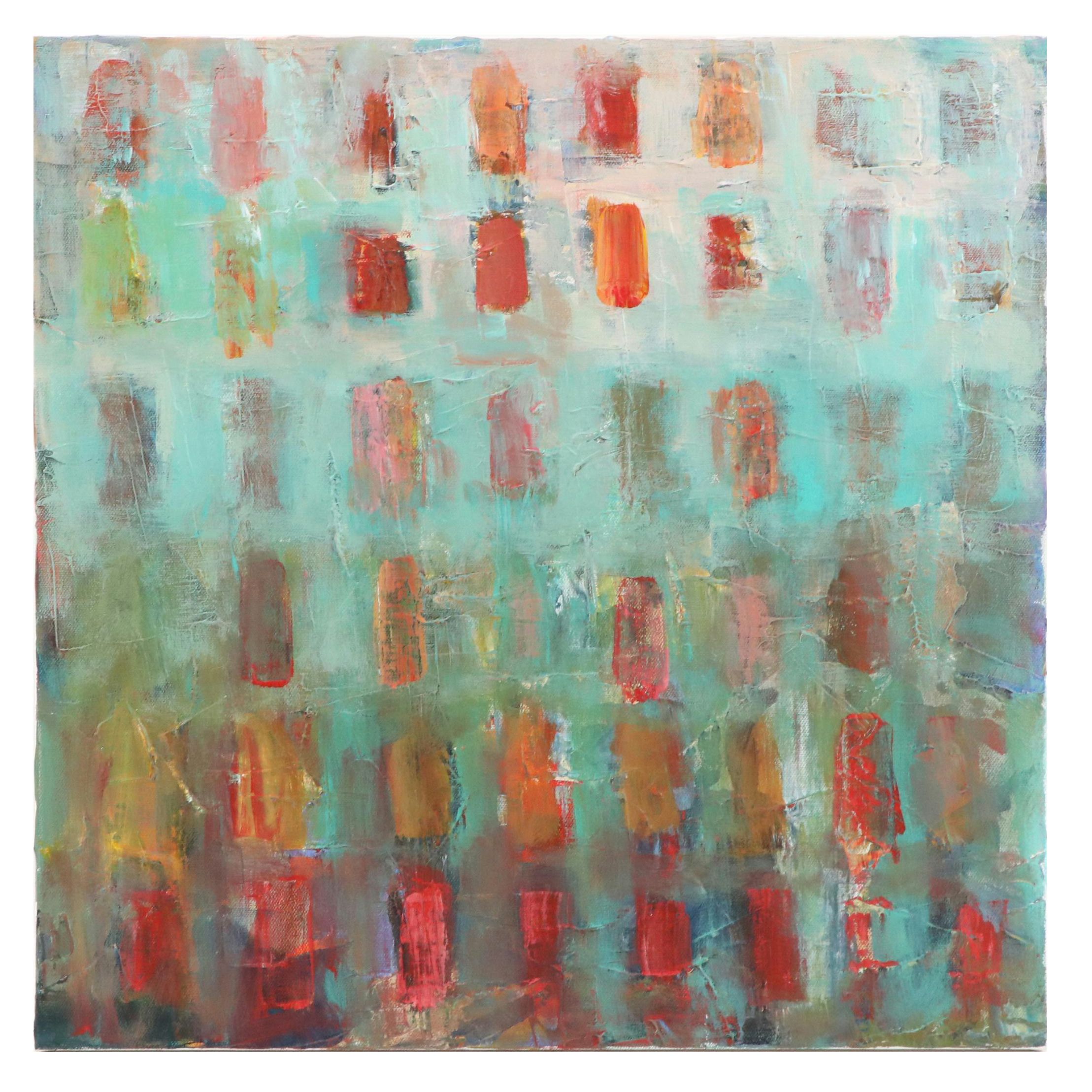 Leif Janek Color Field Abstract Acrylic Painting, 21st Century