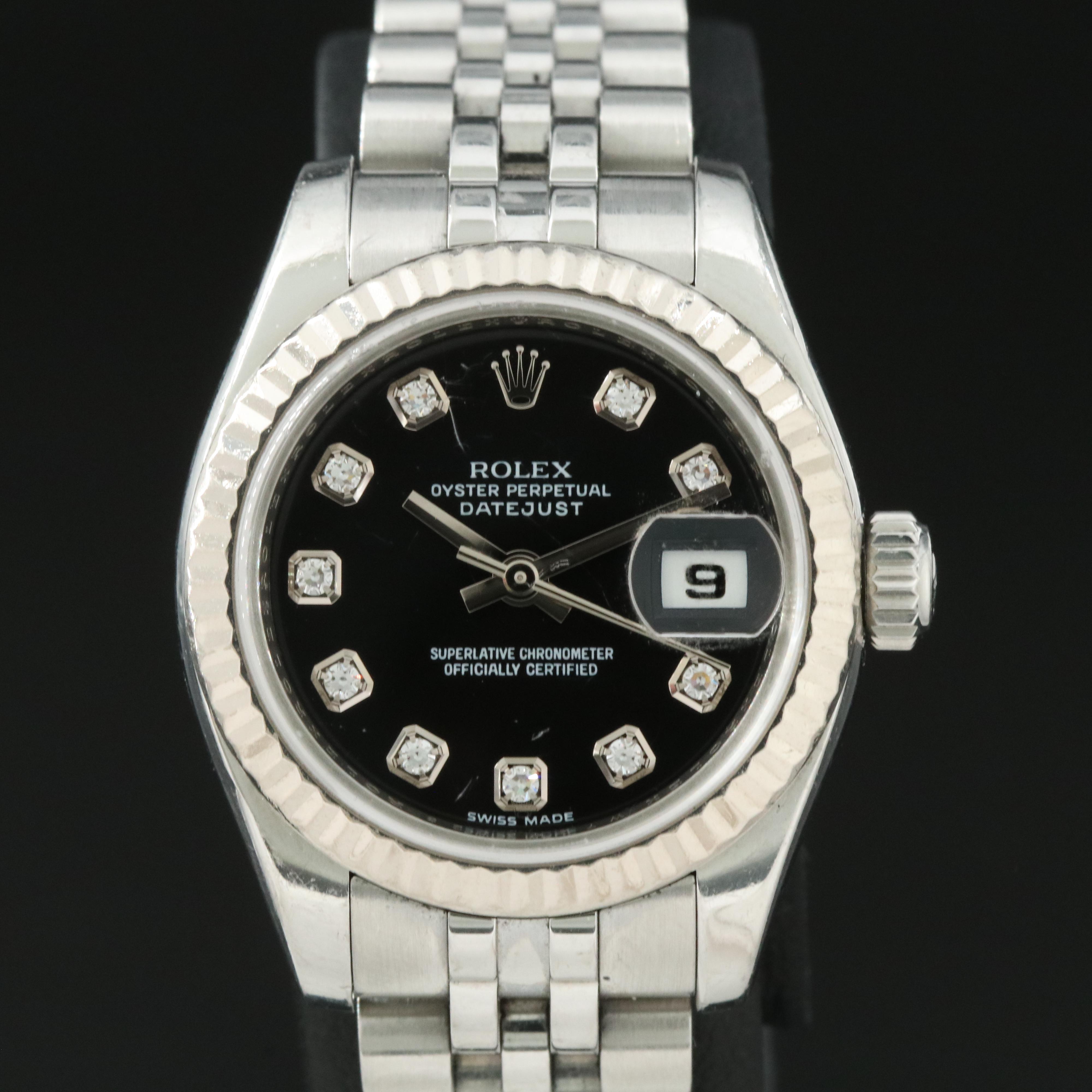 Rolex Factory Diamond Dial Datejust Automatic Watch