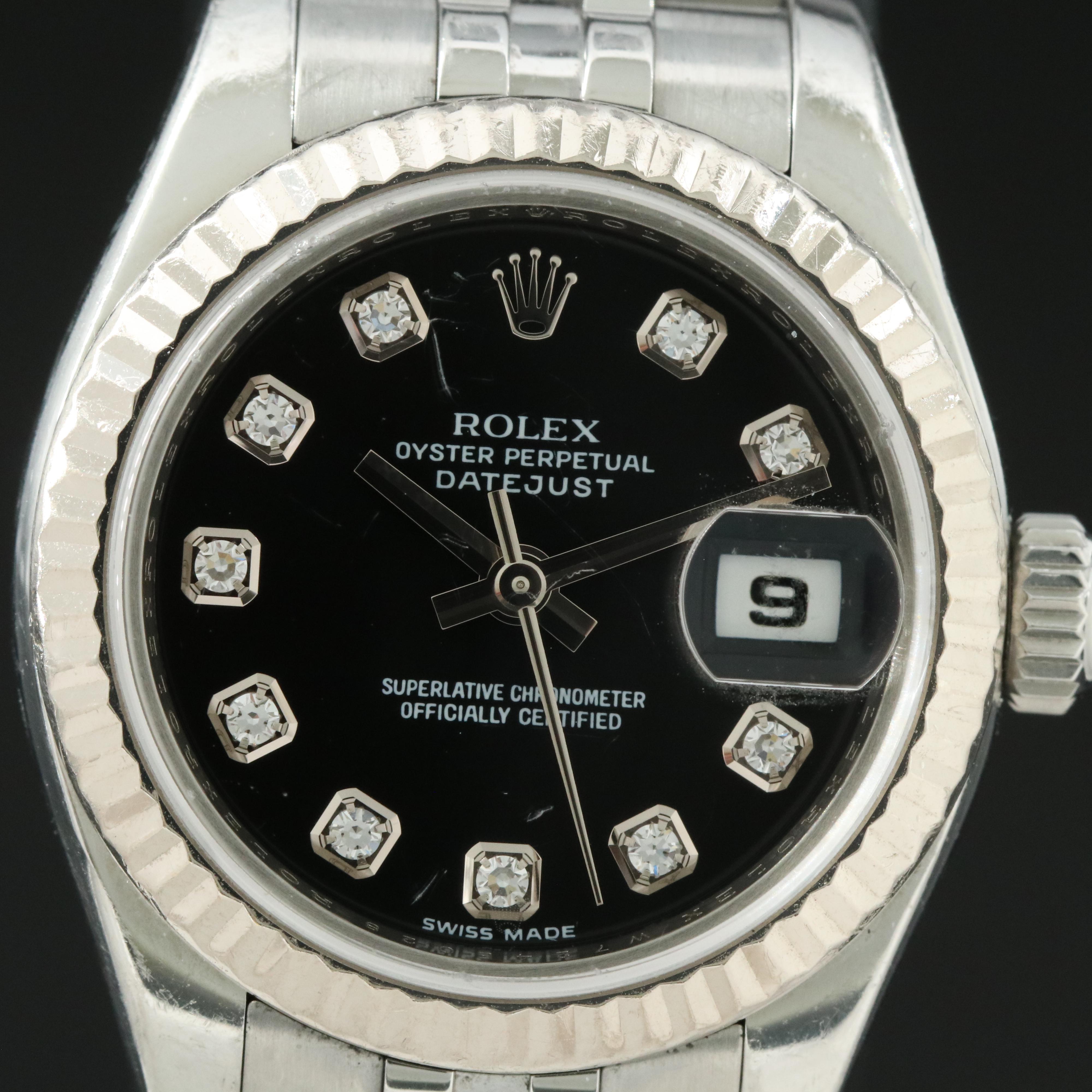 Rolex Factory Diamond Dial Datejust Automatic Watch
