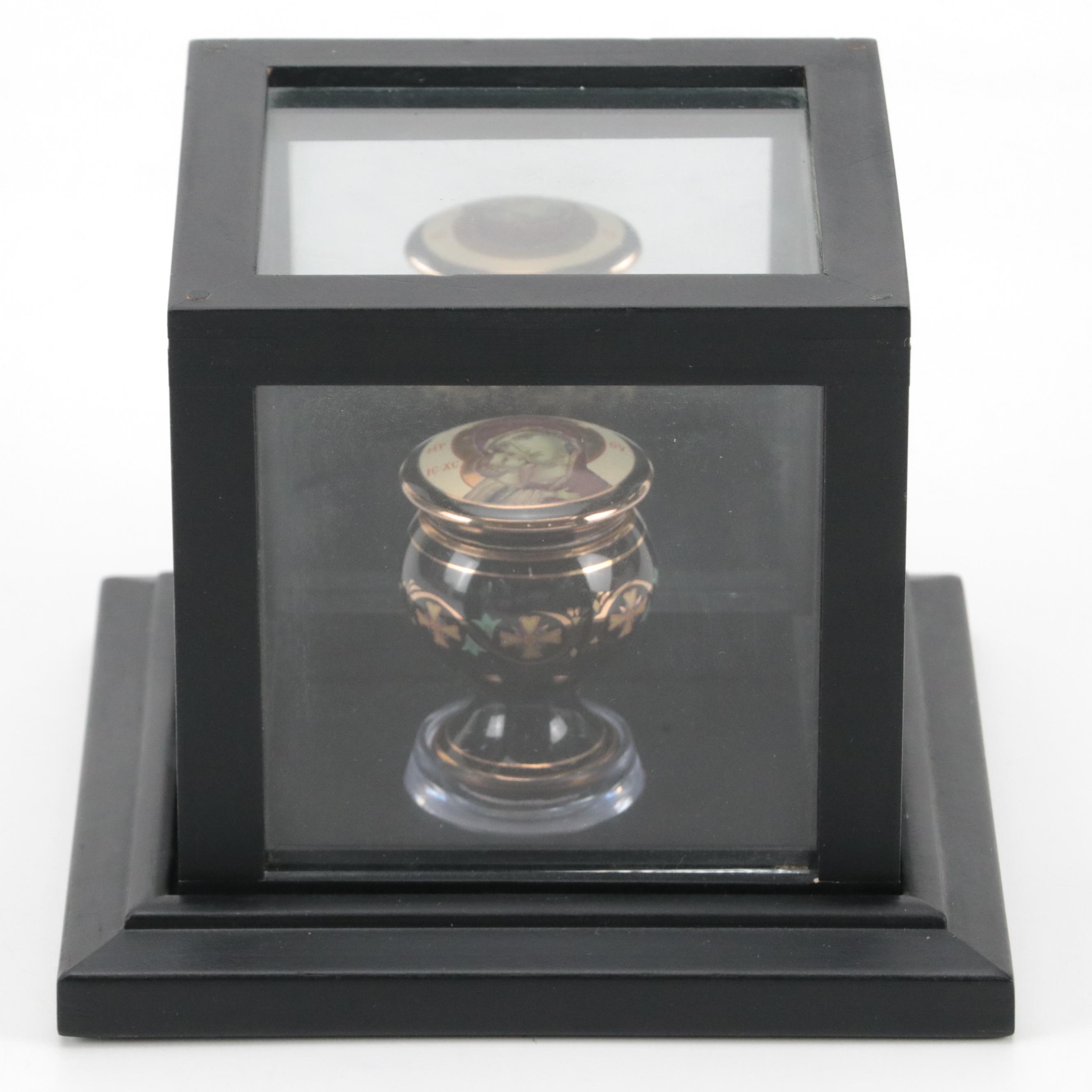 Graduated Floating Wall Cube Shelving with Other Decor Items