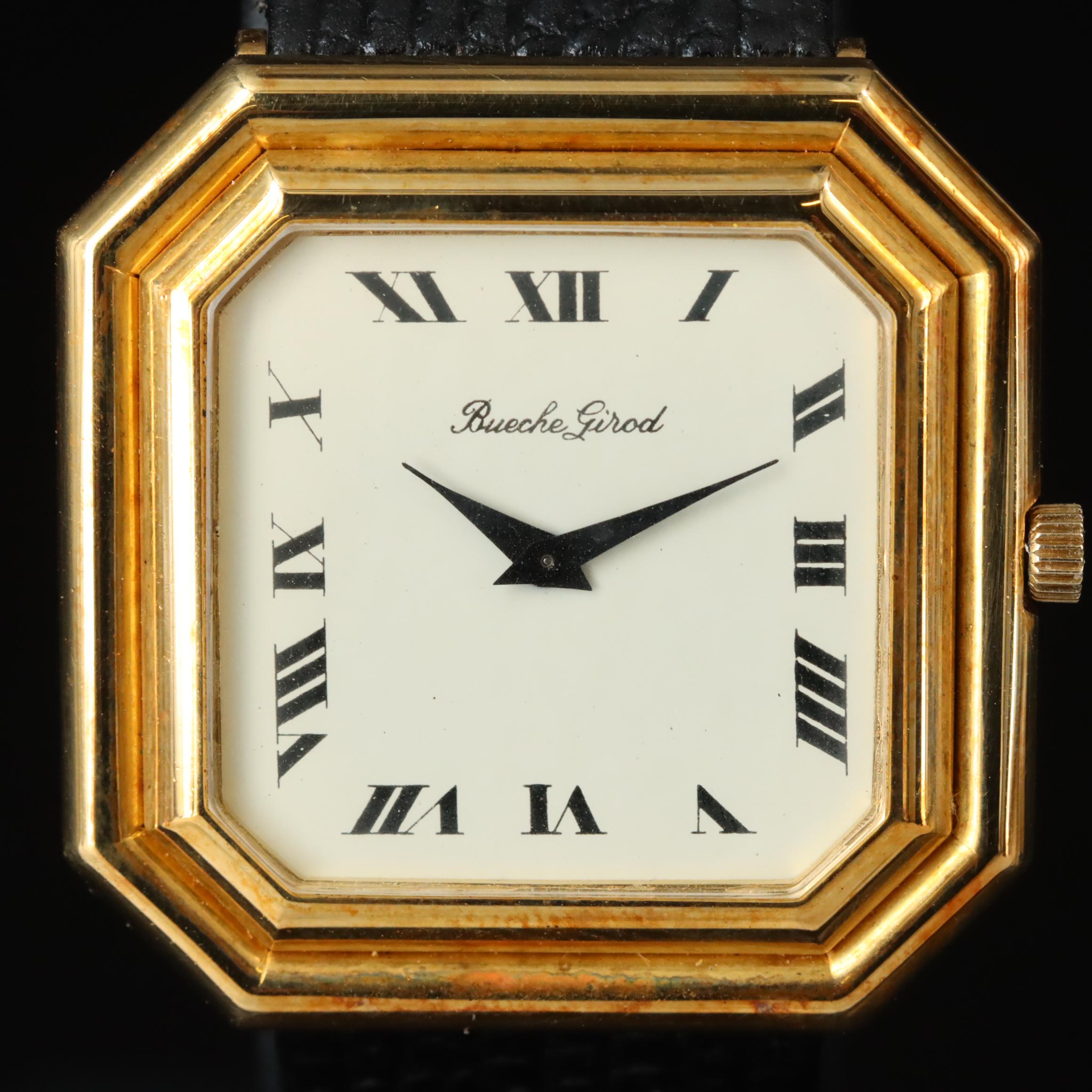 Vintage Bueche Girod 18K Yellow Gold Manual Wind Watch