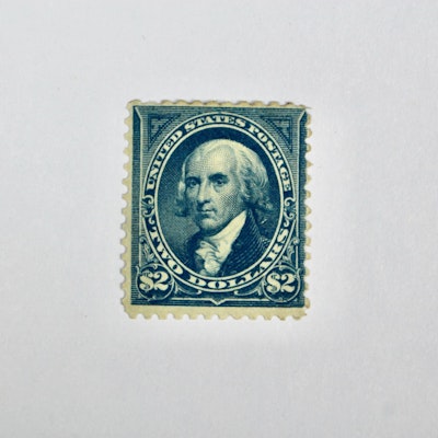 U.S. Scott #277 $2 Blue Mint Hinged Postage Stamp, 1895