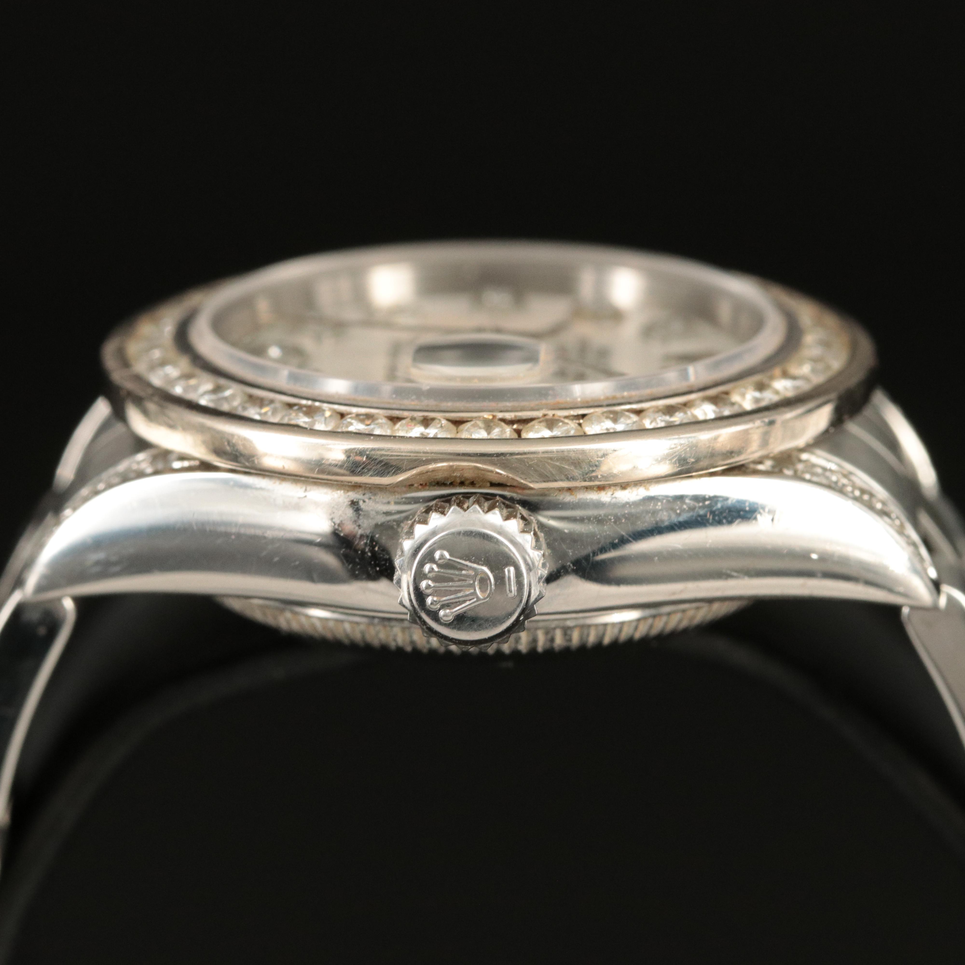 2004 Rolex 1.34 CTW Custom Diamond Dial Datejust Watch