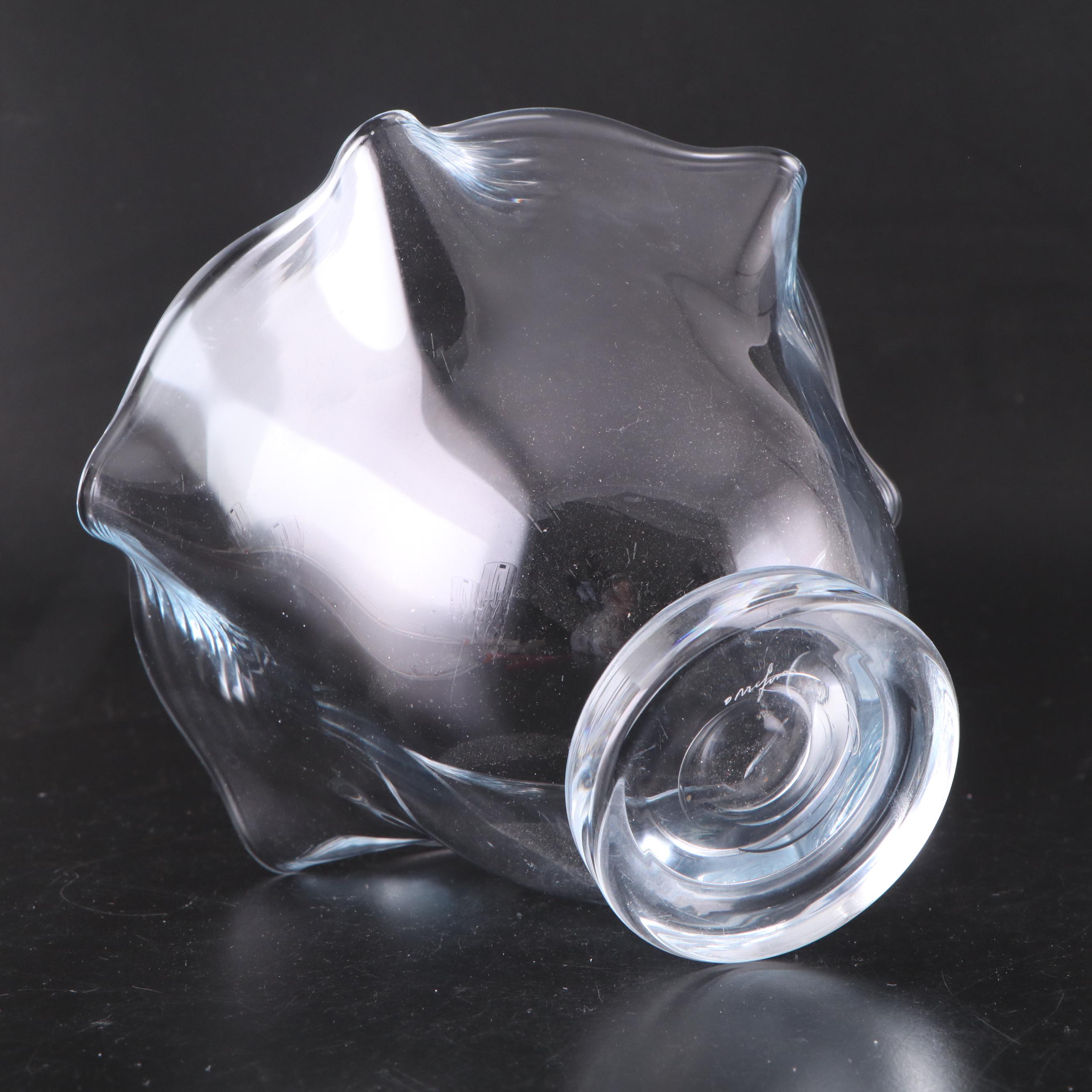 Marquis by Waterford "Sparkle" Crystal Vase and Orrefors Glass Bowl