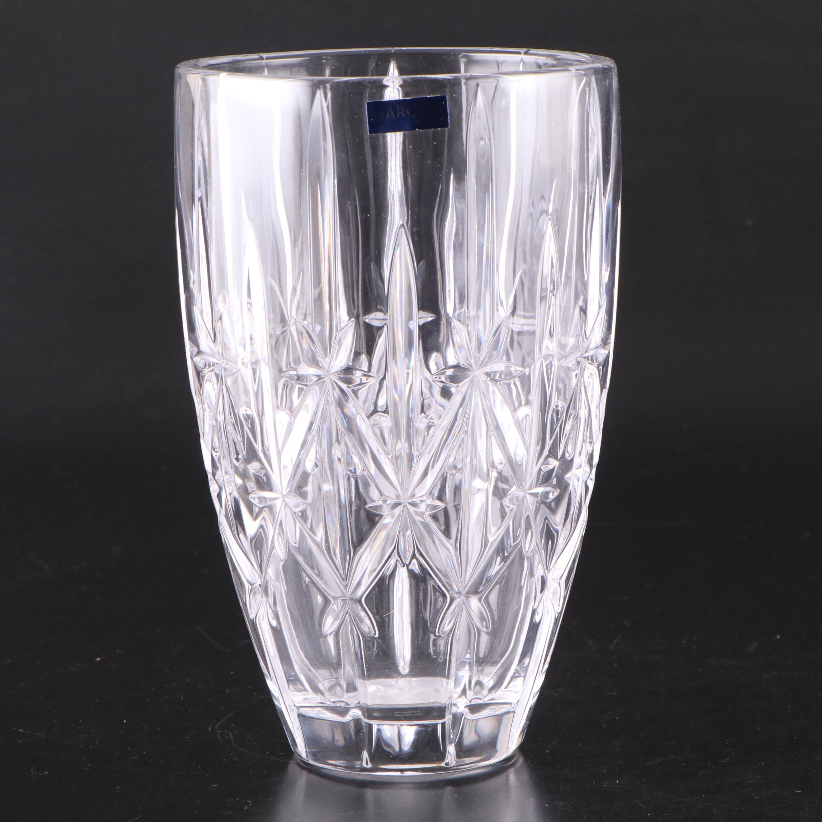 Marquis by Waterford "Sparkle" Crystal Vase and Orrefors Glass Bowl