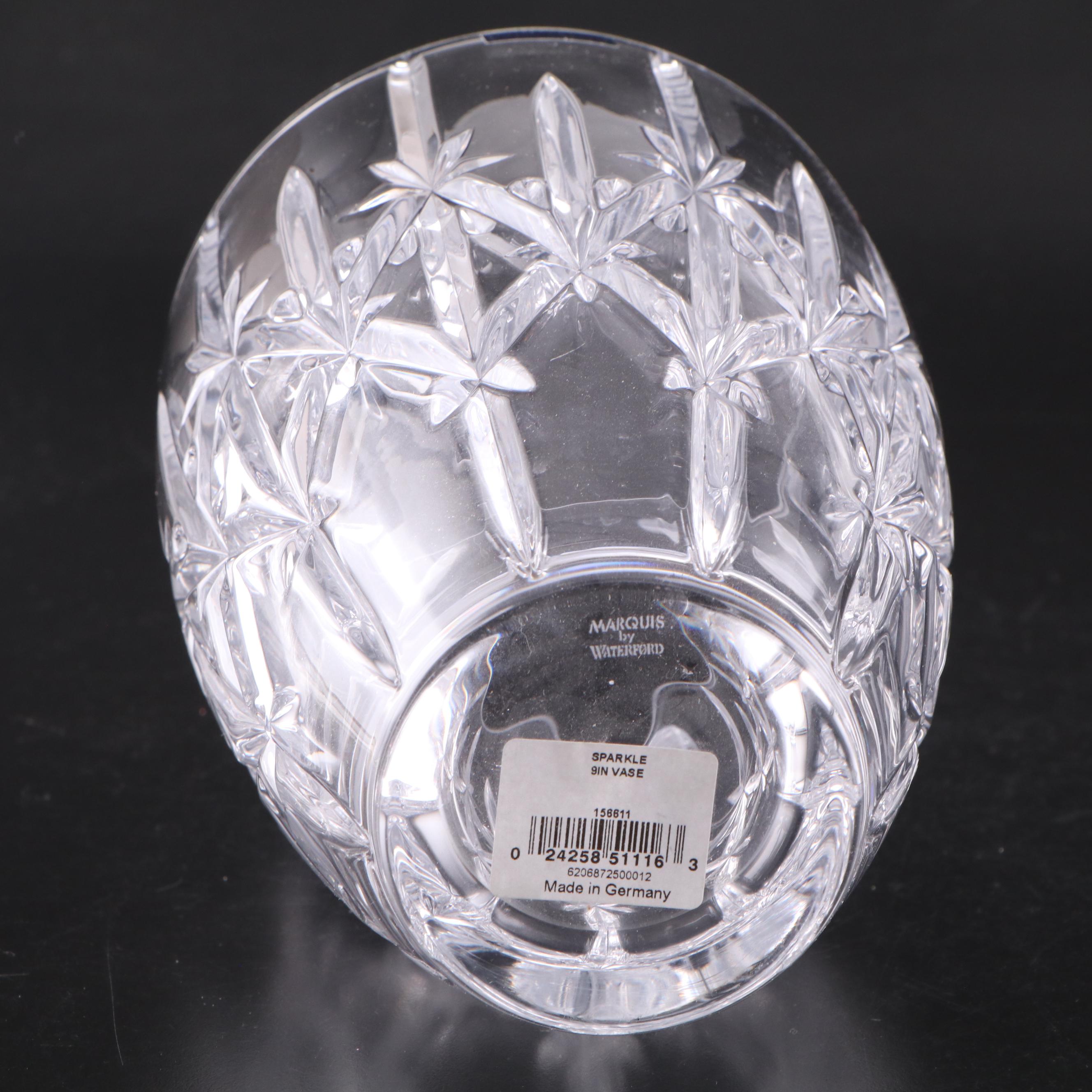 Marquis by Waterford "Sparkle" Crystal Vase and Orrefors Glass Bowl