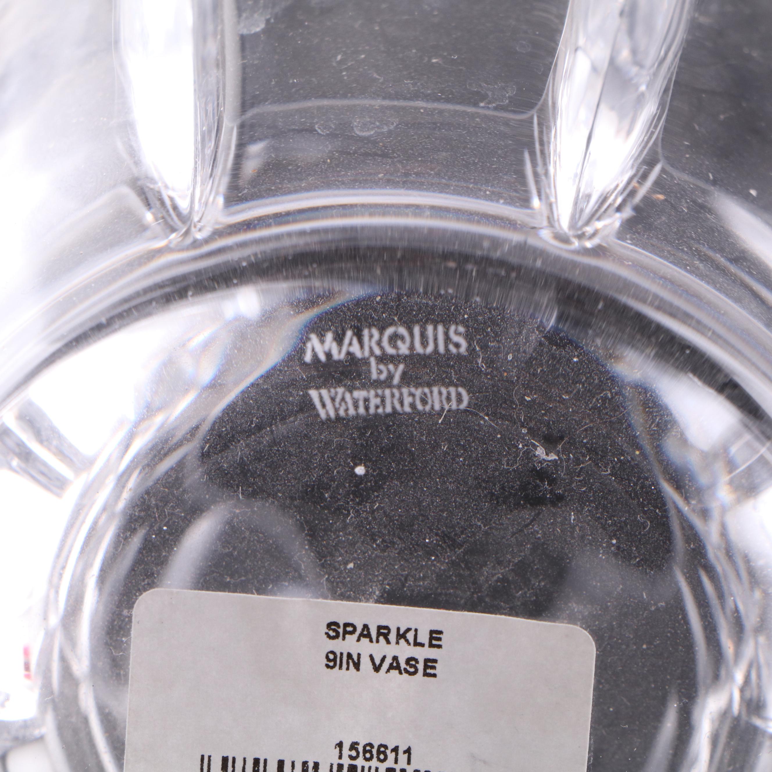 Marquis by Waterford "Sparkle" Crystal Vase and Orrefors Glass Bowl