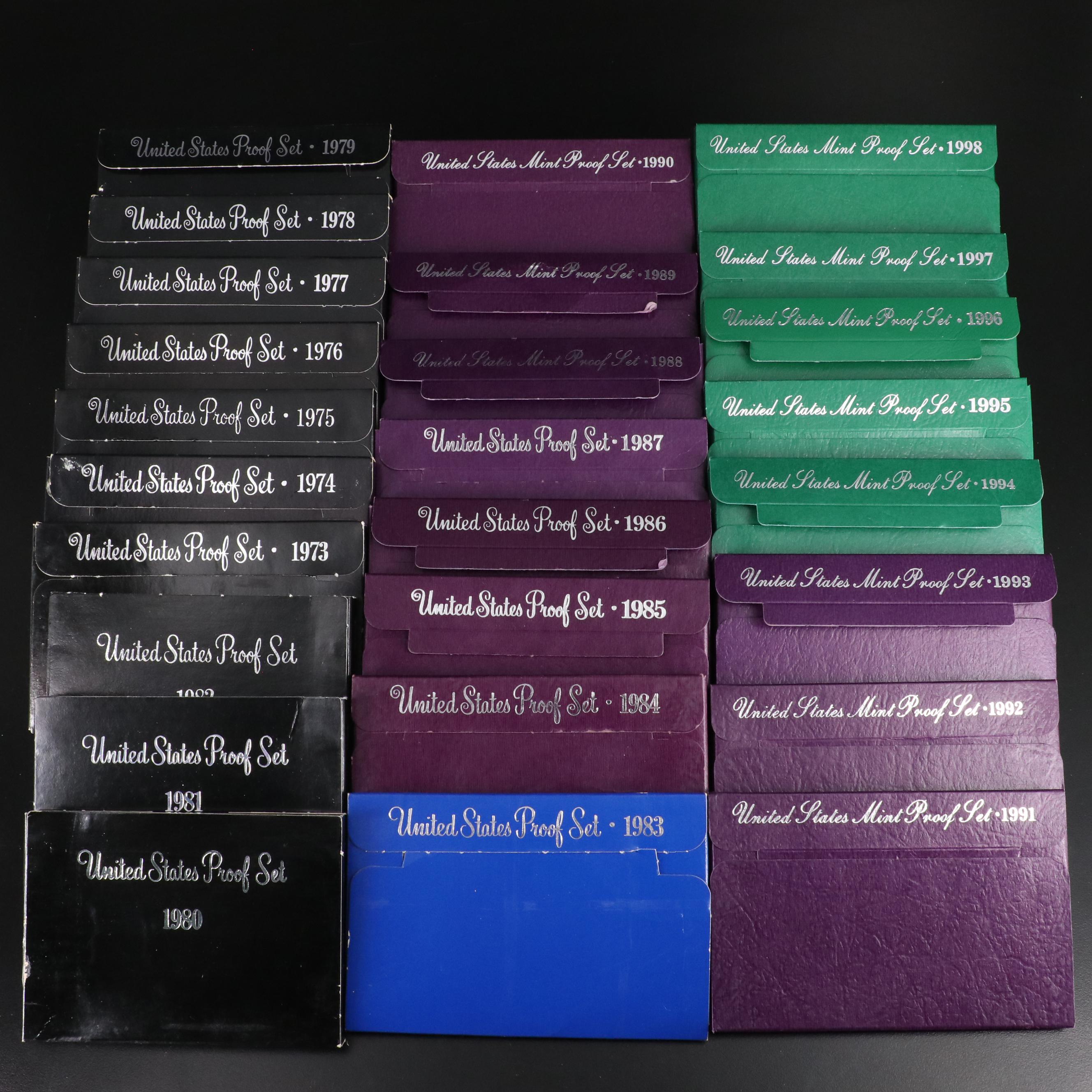 Complete Collection 26 Different Modern U.S. Proof Sets from 1973-1998