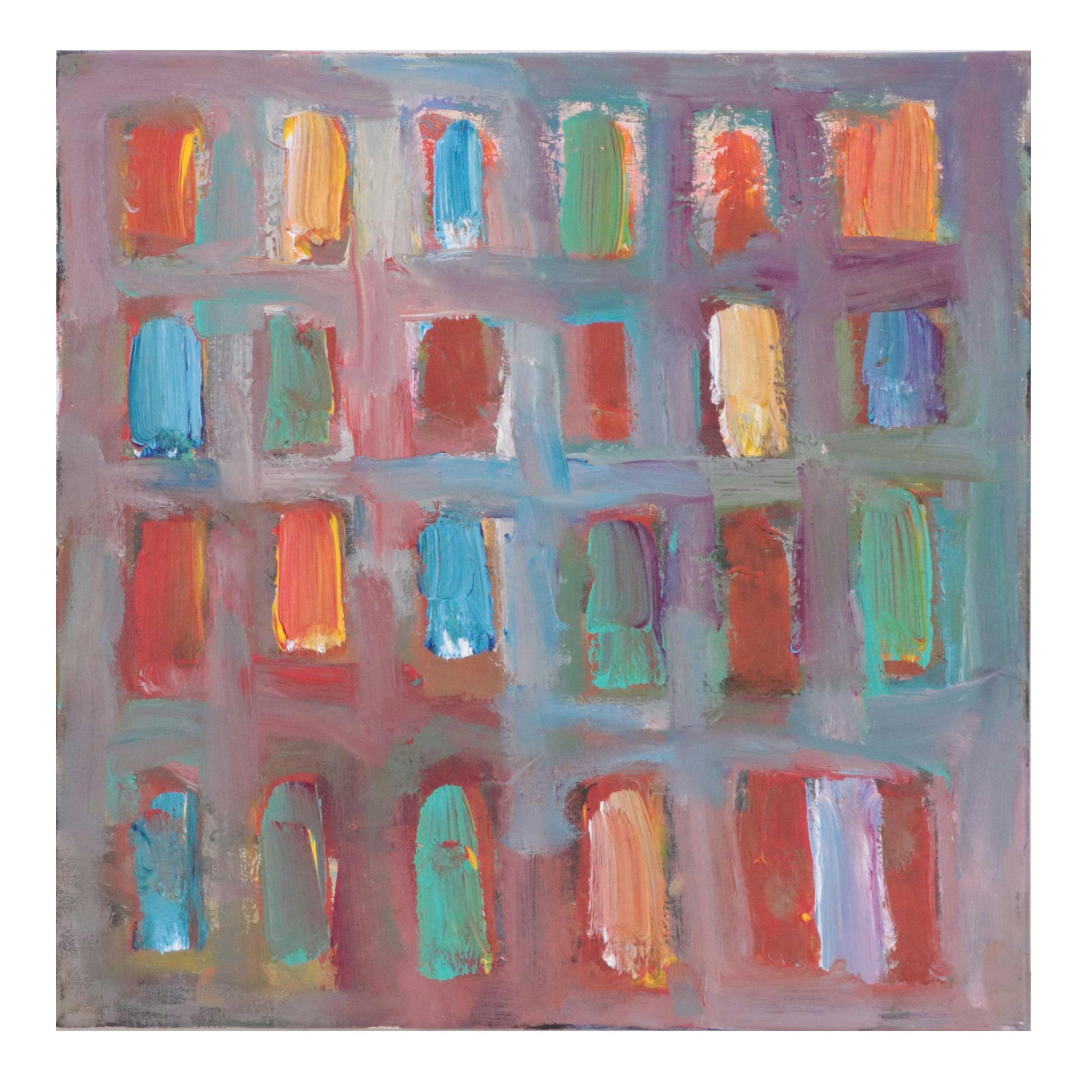 Leif Janek Color Field Abstract Acrylic Painting, 21st Century