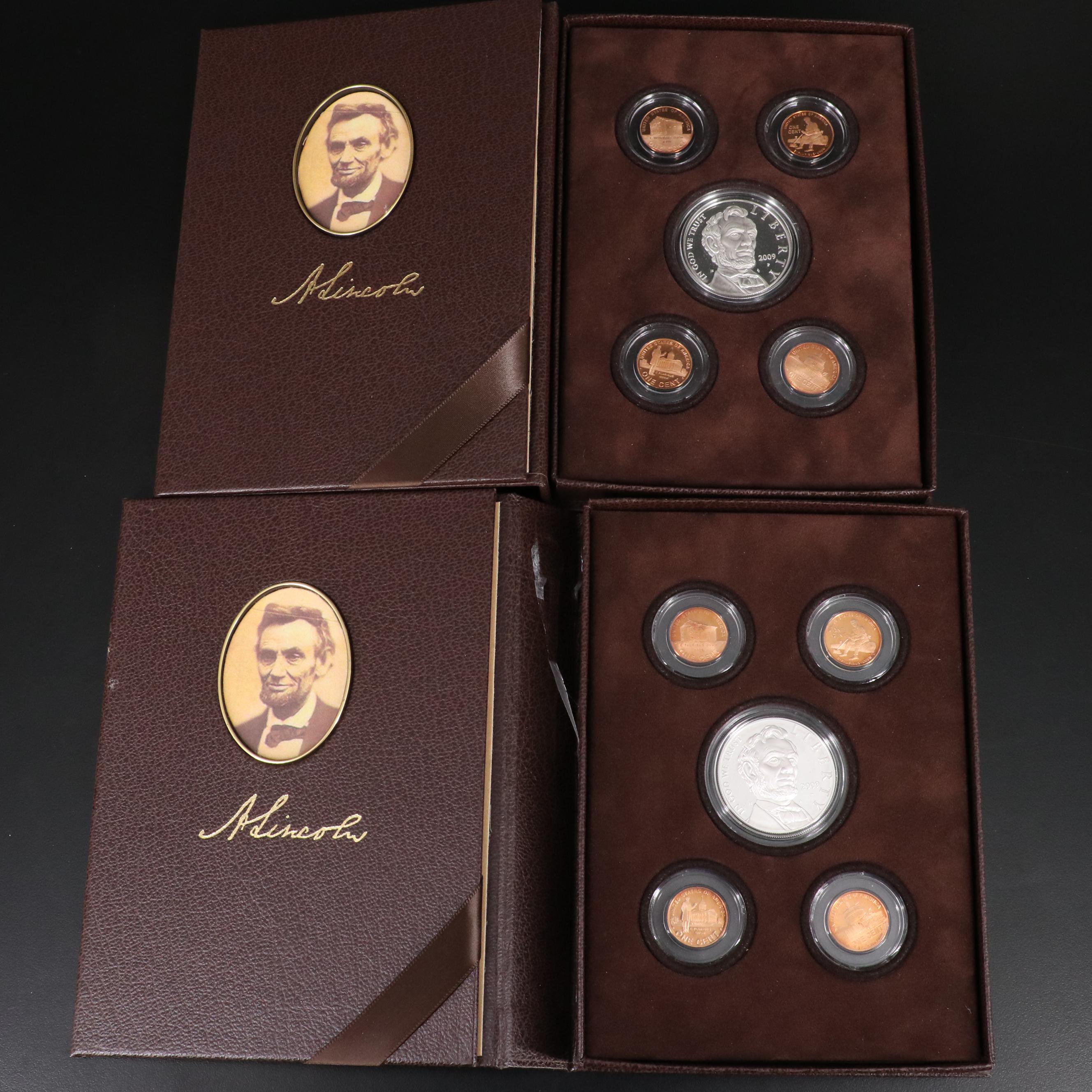 Two 2009 Lincoln Coin and Chronicles Sets