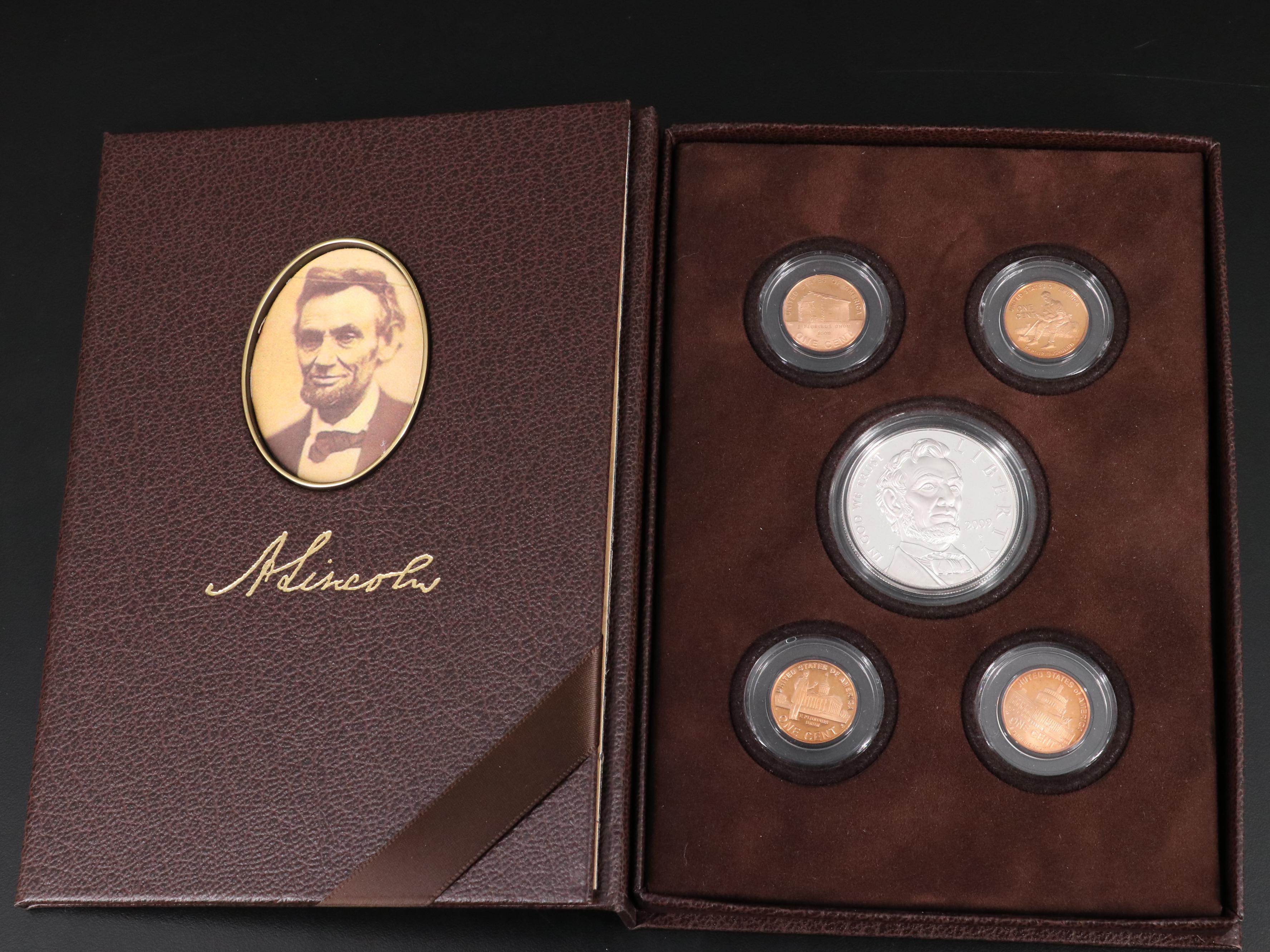 Two 2009 Lincoln Coin and Chronicles Sets