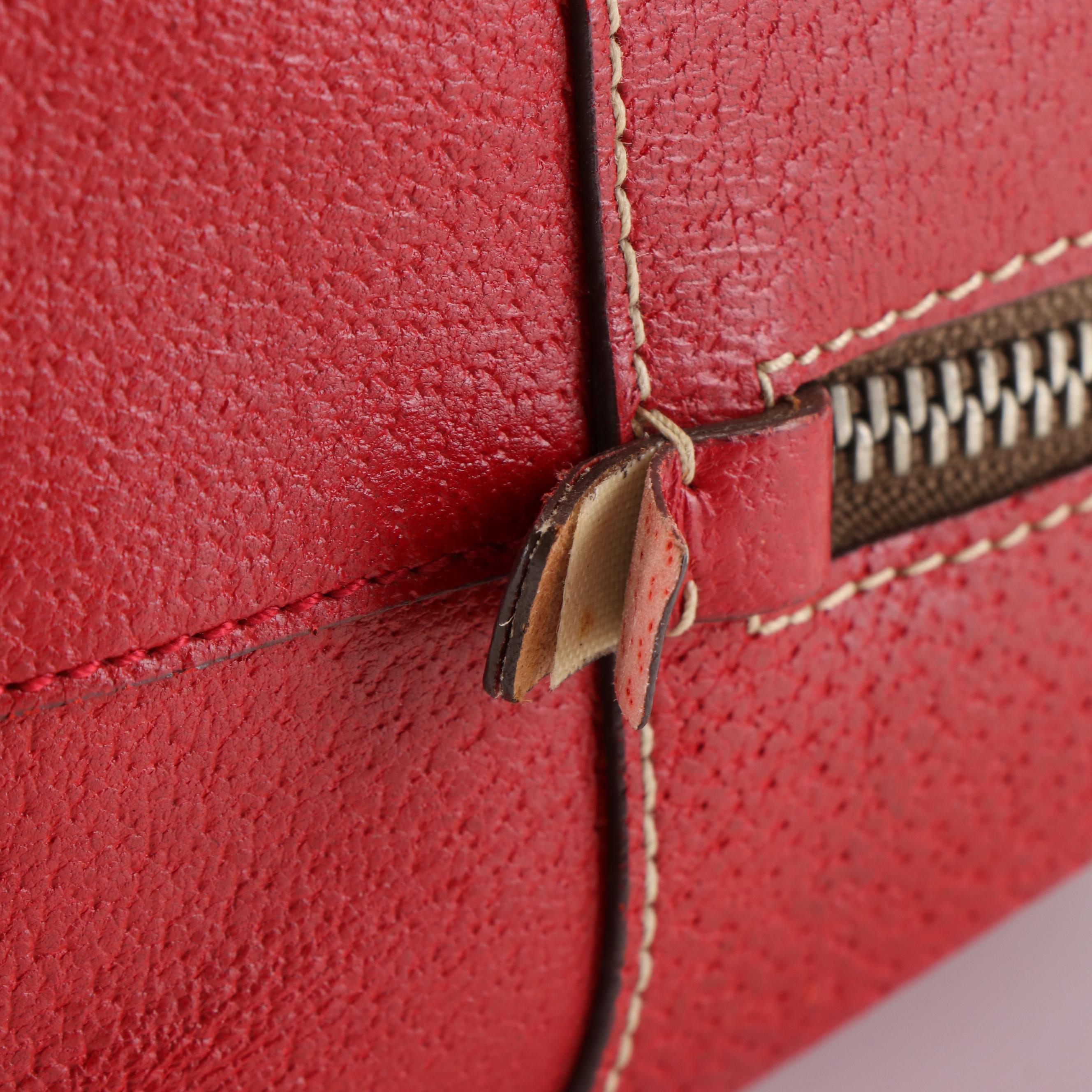 Prada Dome Bag in Red Leather