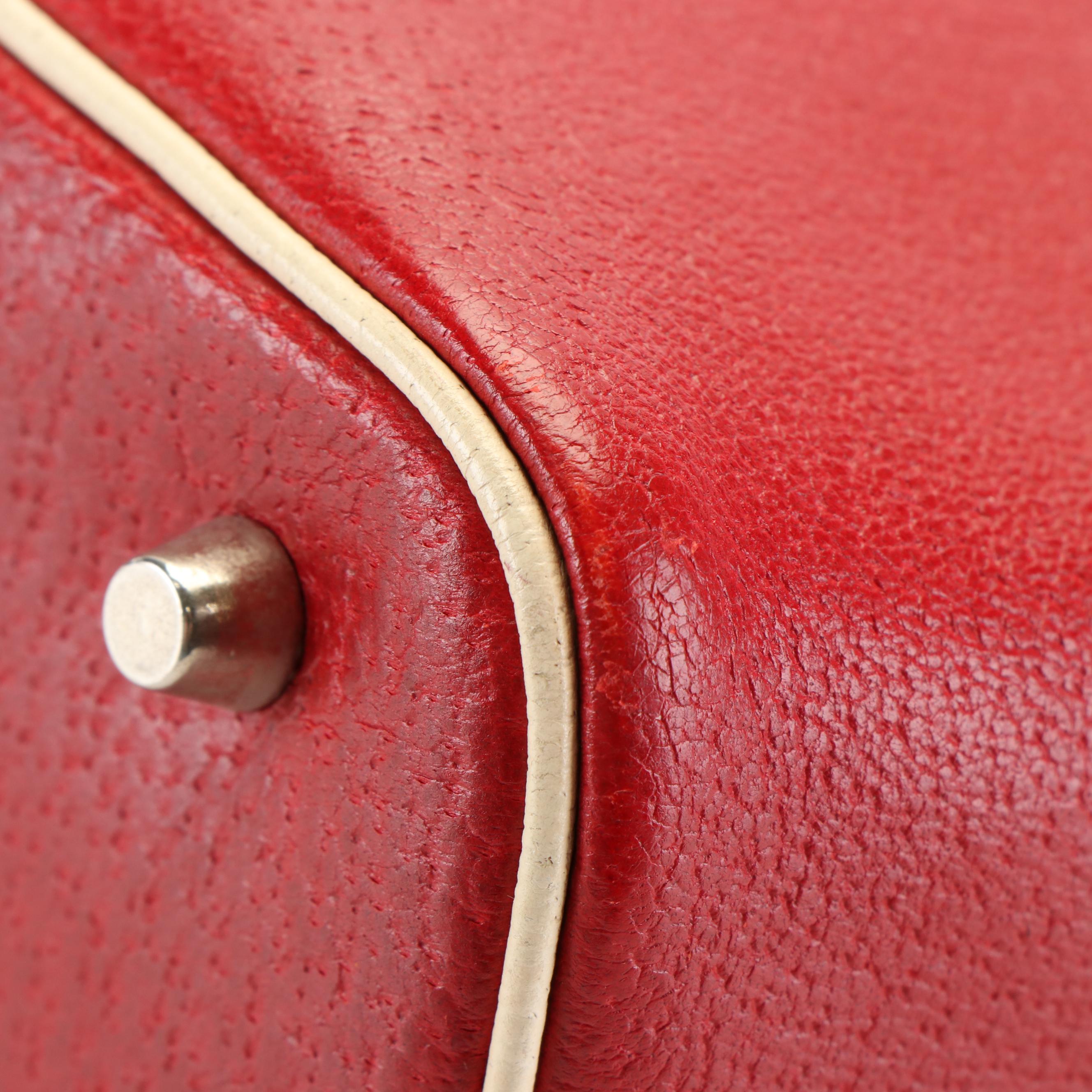 Prada Dome Bag in Red Leather