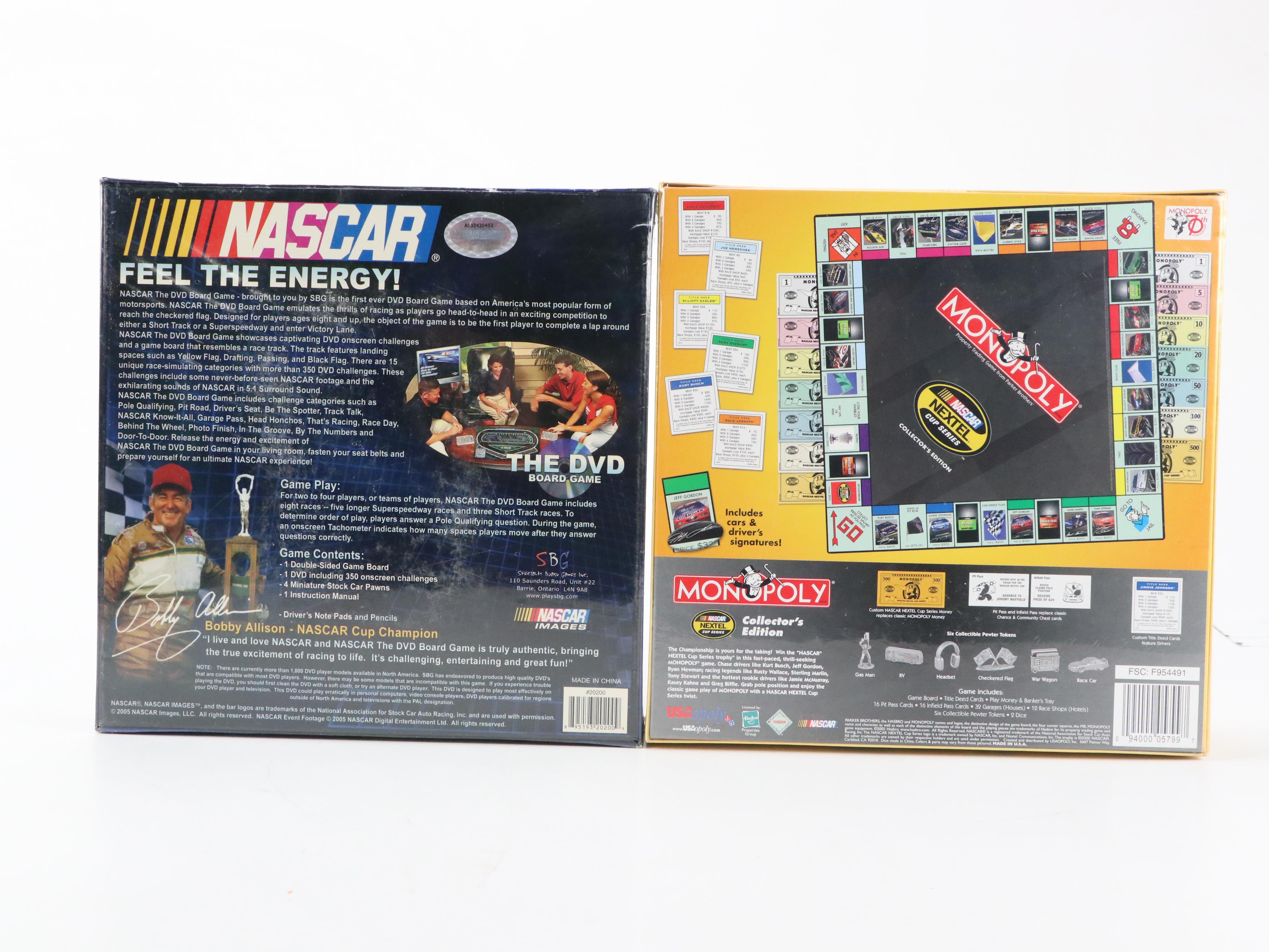 Parker Brothers NASCAR Monopoly, Horn Abbot Trivial Pursuit and More Games