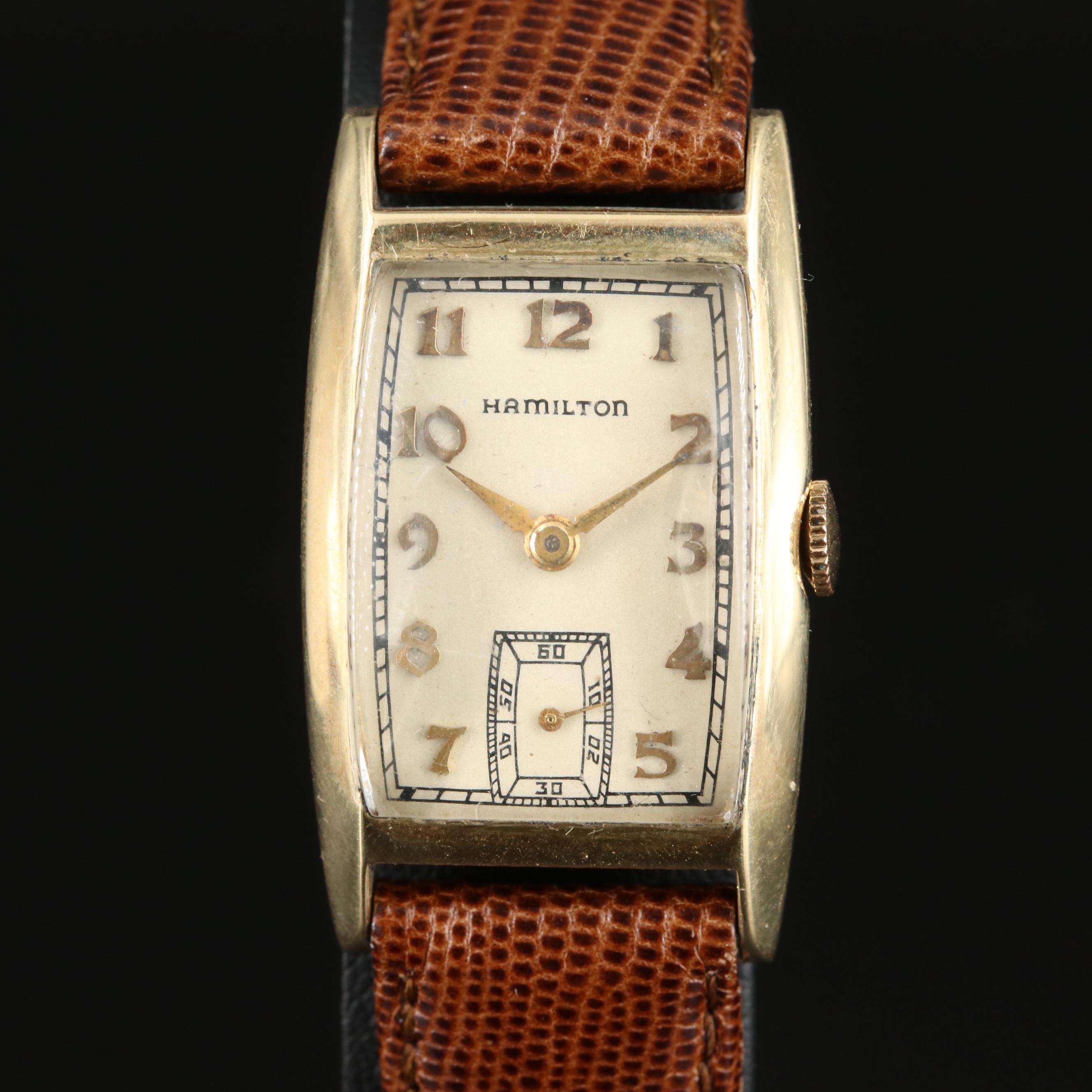 1939 14K Hamilton Tank Shape Watch