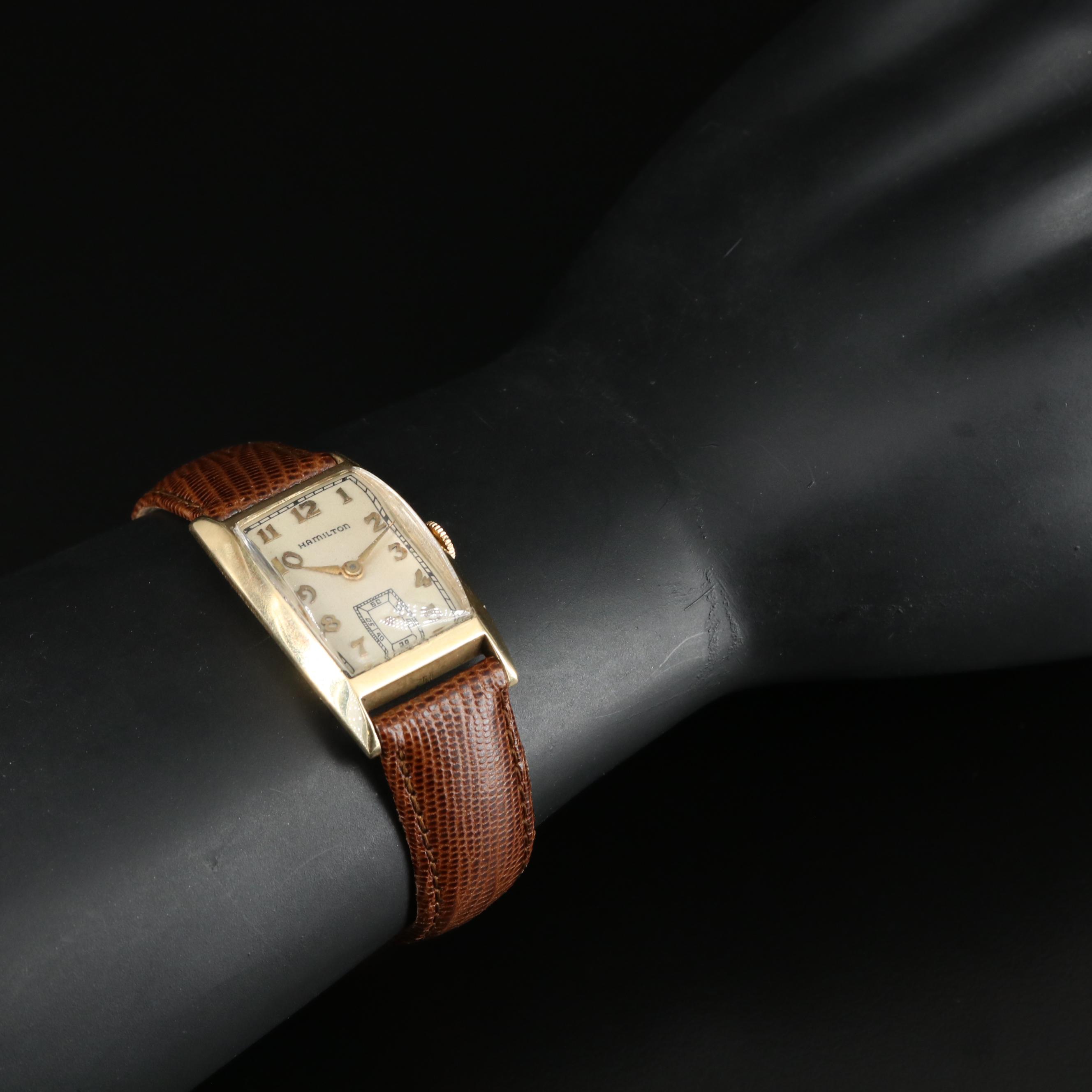 1939 14K Hamilton Tank Shape Watch