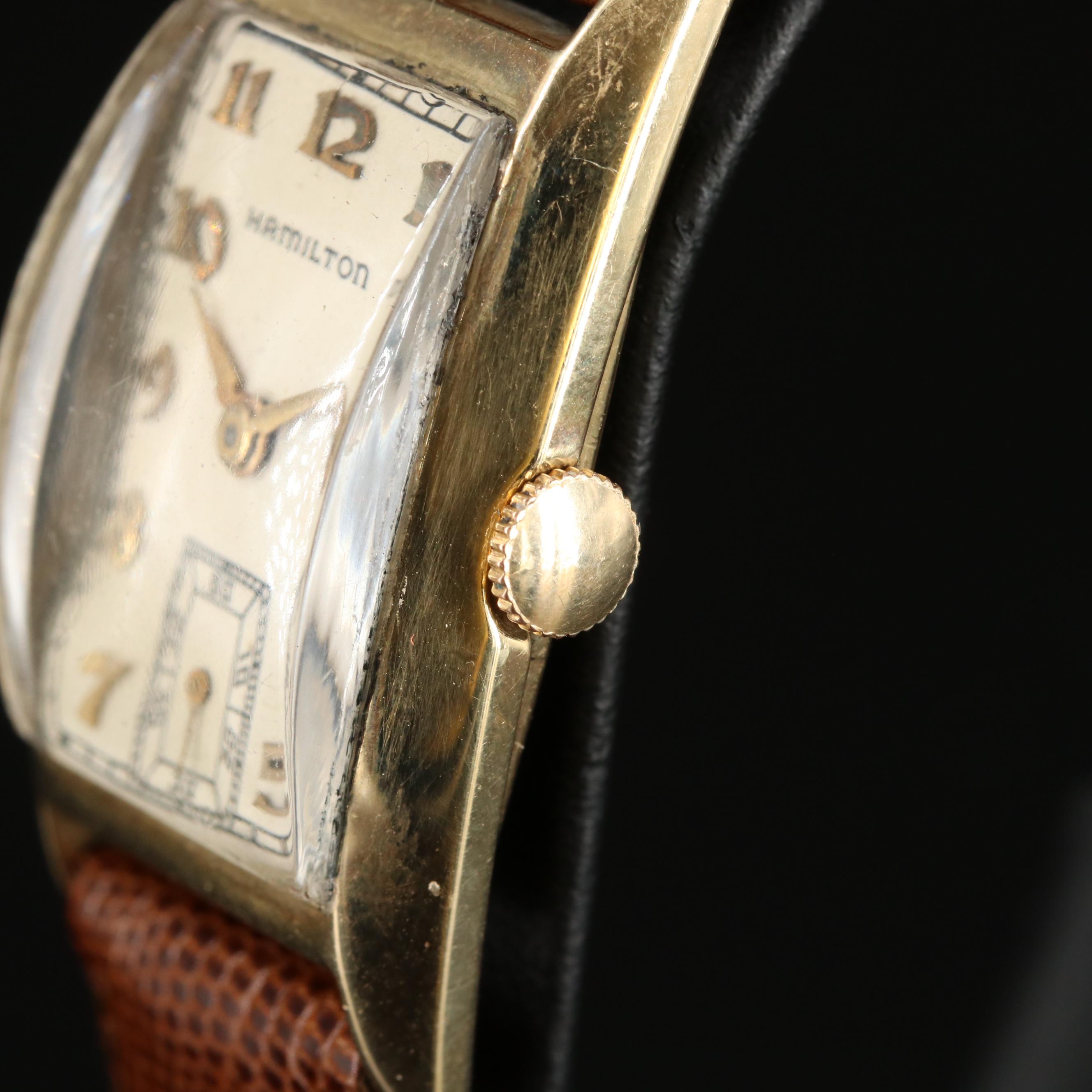 1939 14K Hamilton Tank Shape Watch