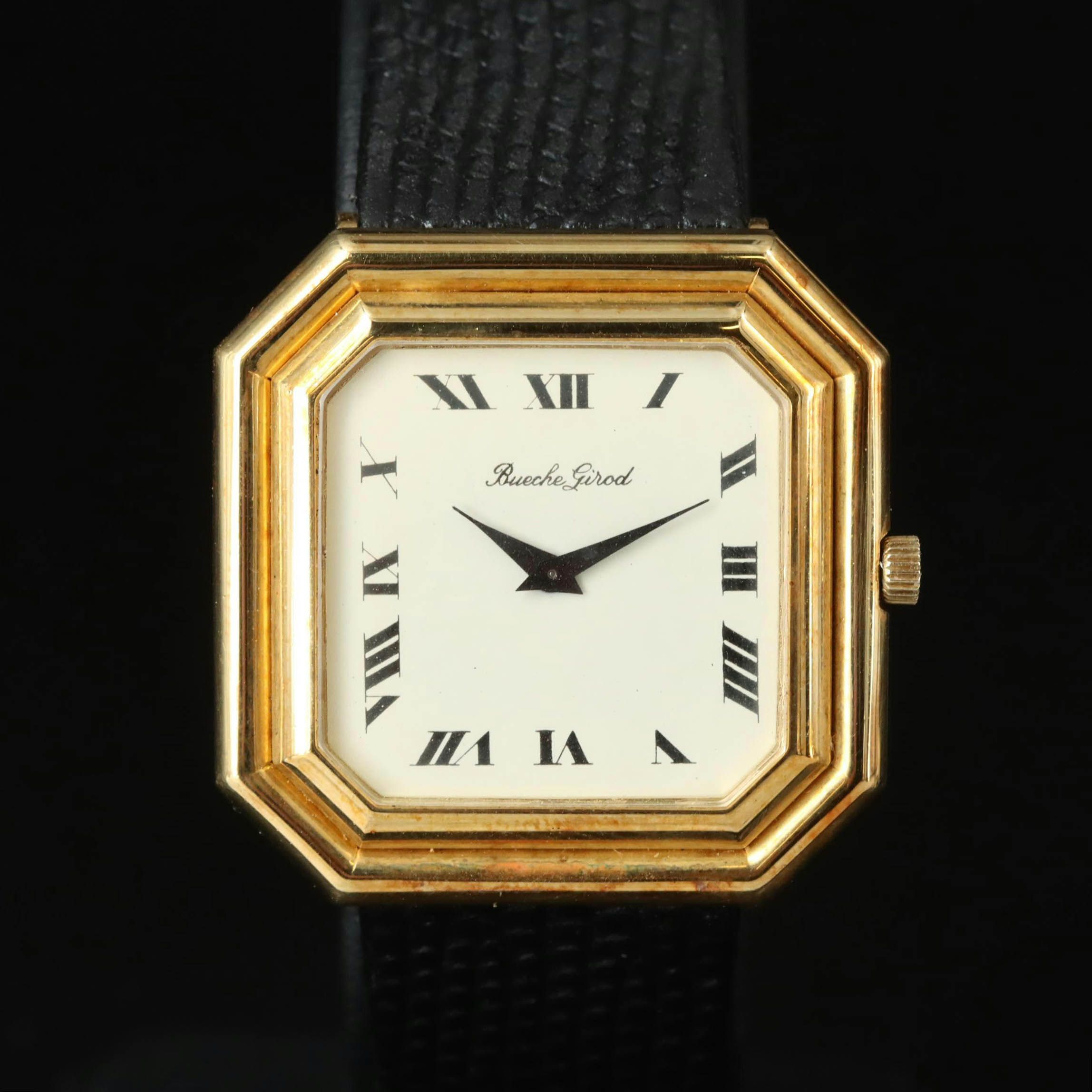 Bueche girod 18ct gold gents watch best sale