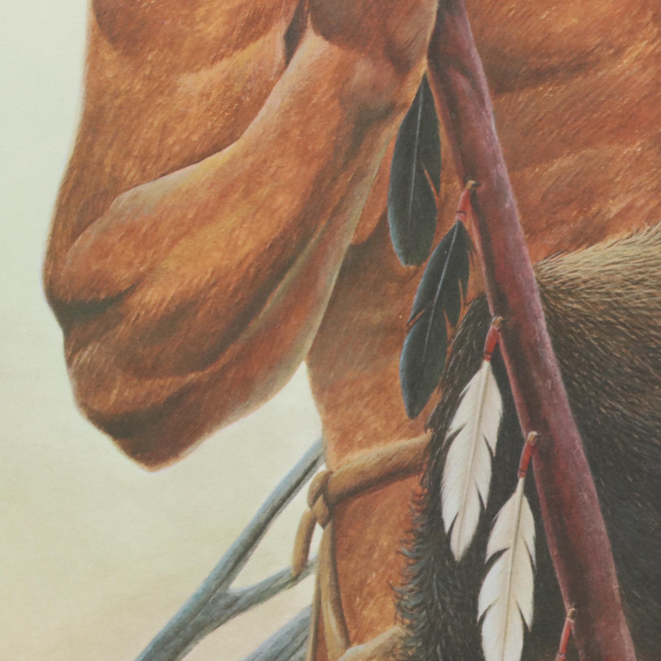 John Ruthven Offset Lithograph "Miami Indian"