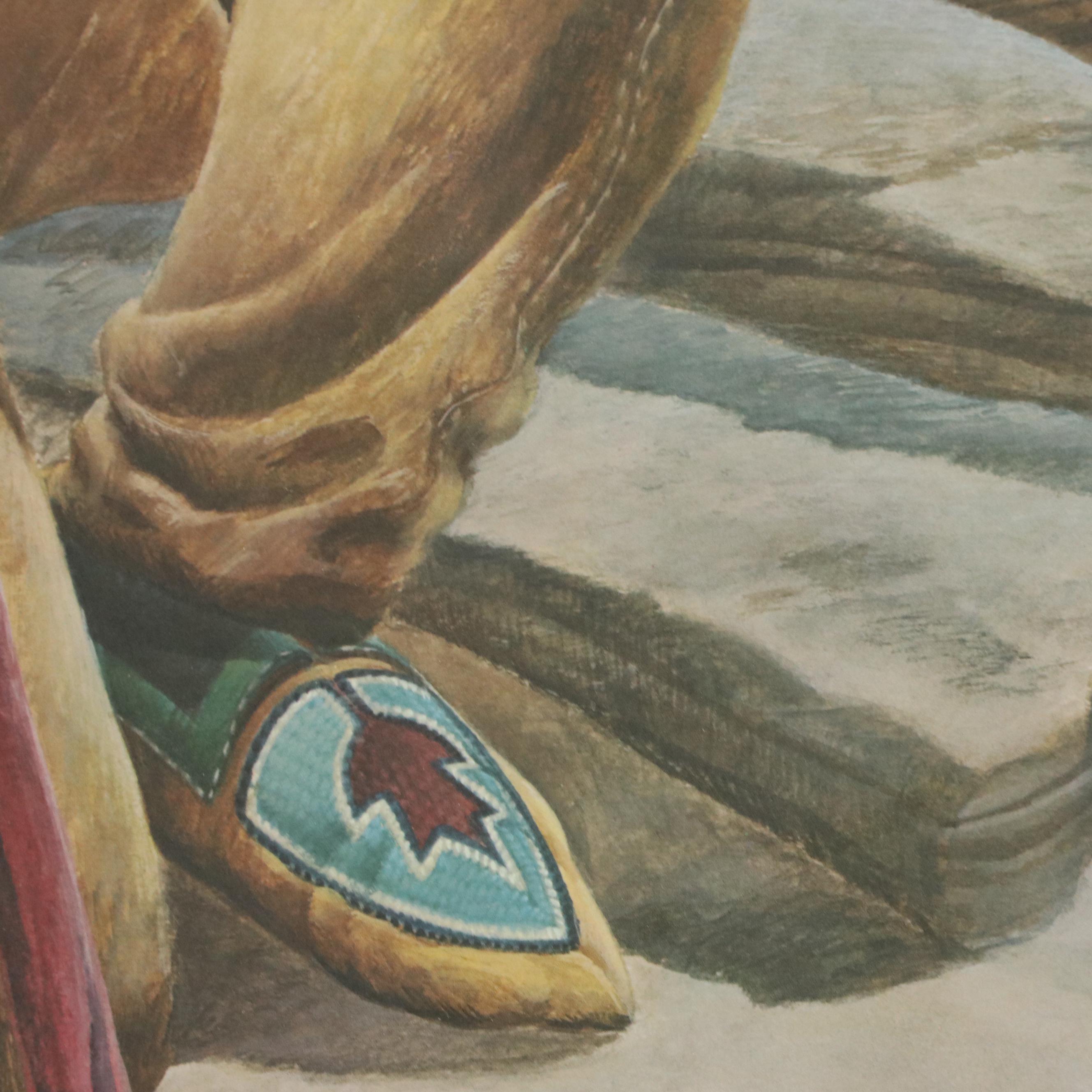 John Ruthven Offset Lithograph "Miami Indian"