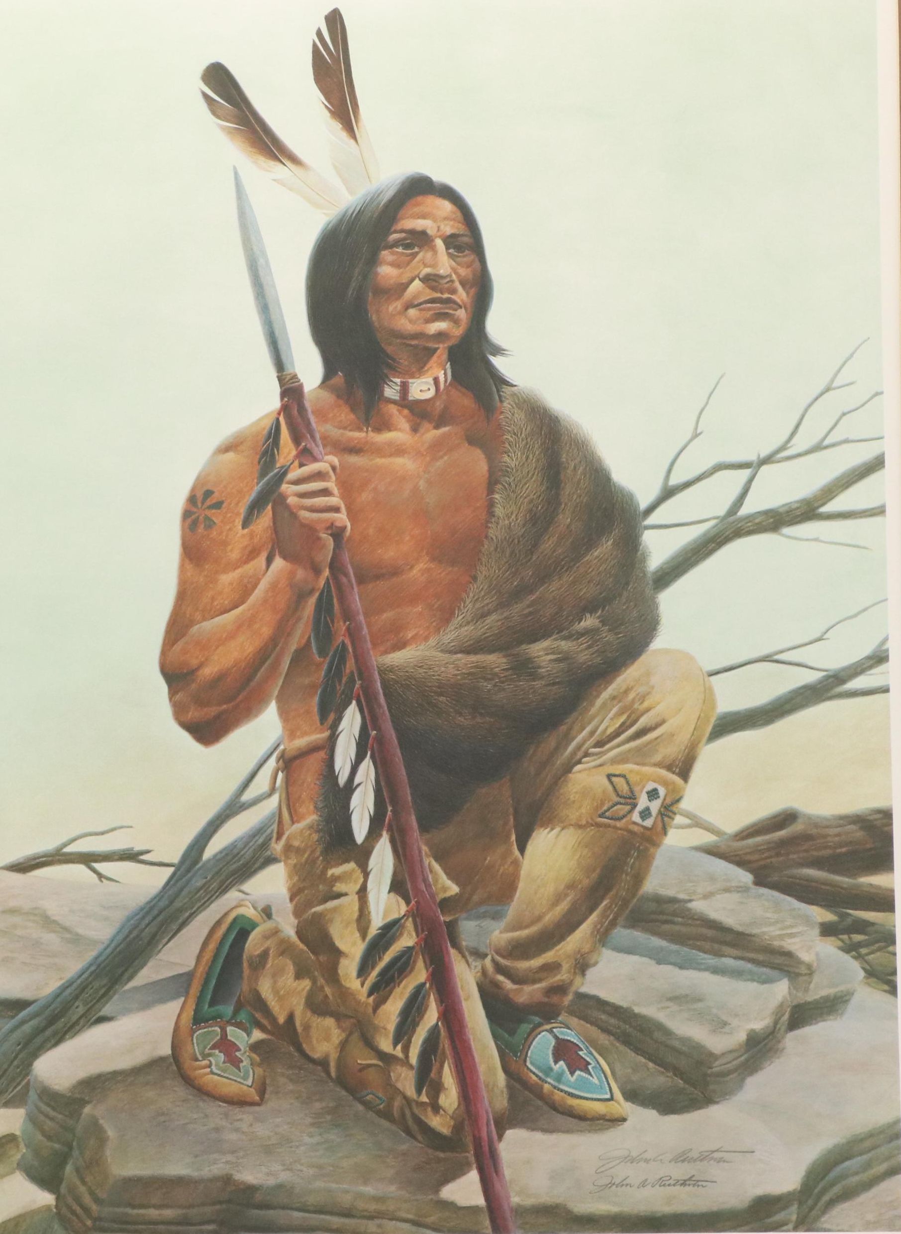 John Ruthven Offset Lithograph "Miami Indian"
