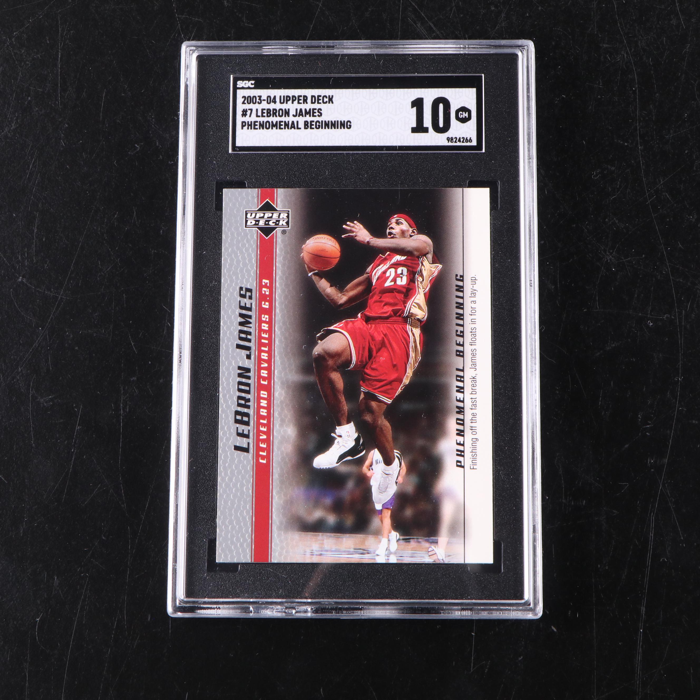 2003 - 04 Upper Deck LeBron James Phenomenal Beginning Graded SGC 10