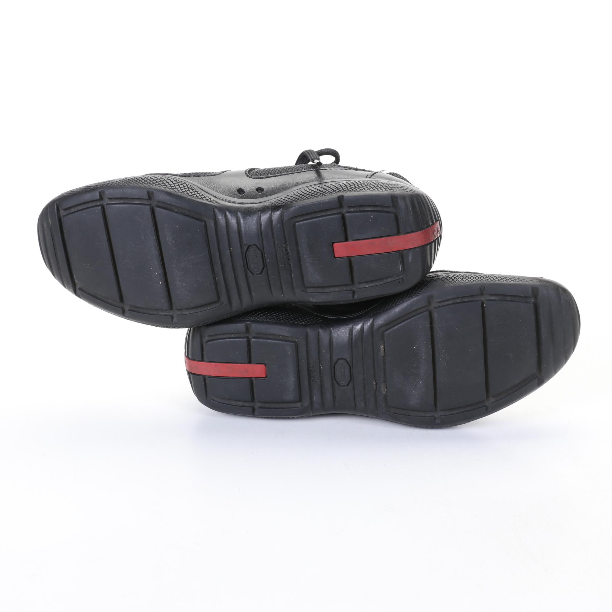 Prada "America's Cup" Men's Black Leather Sneakers, Early 21st Century