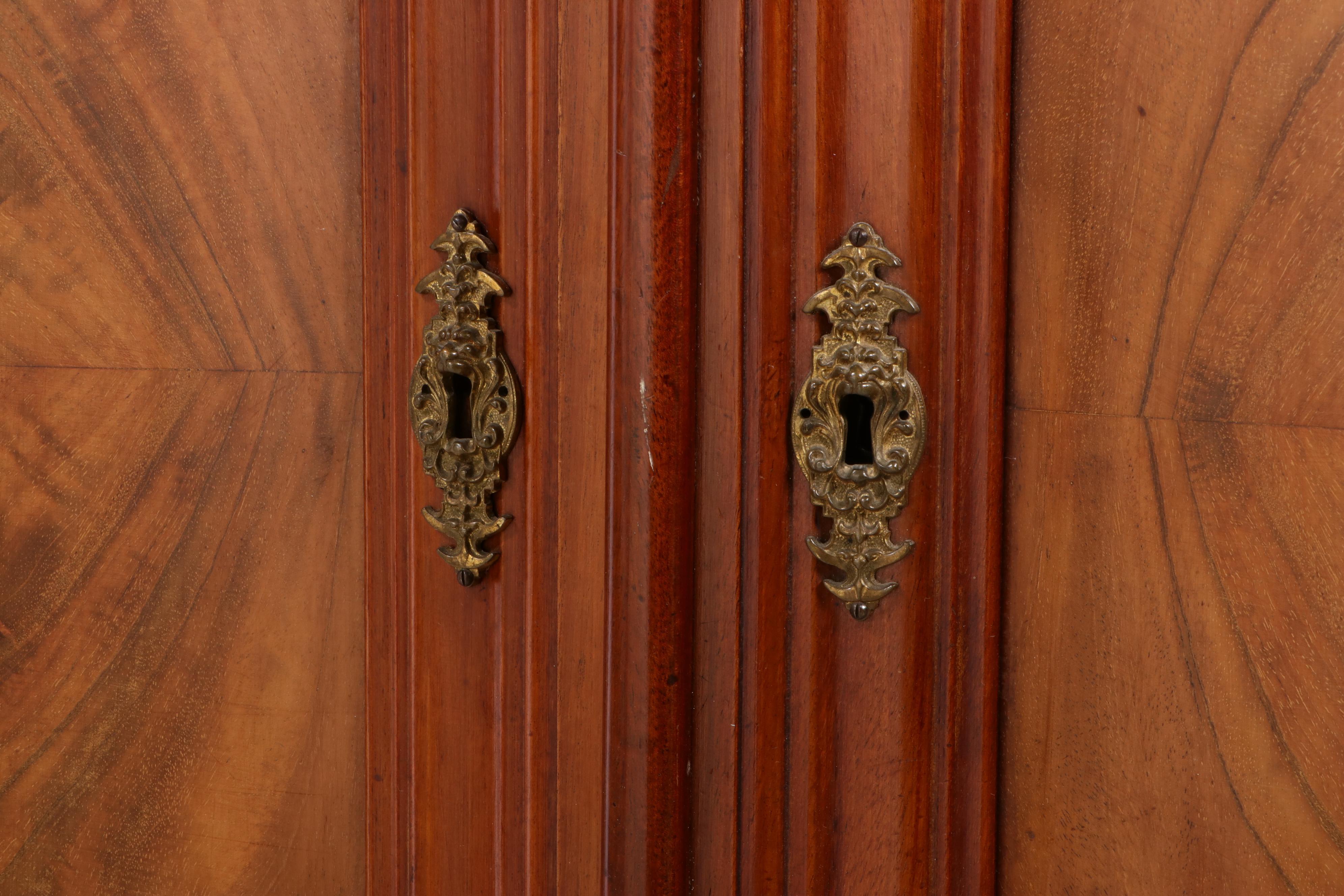 Victorian Flame Mahogany Wardrobe, Late 19th Century