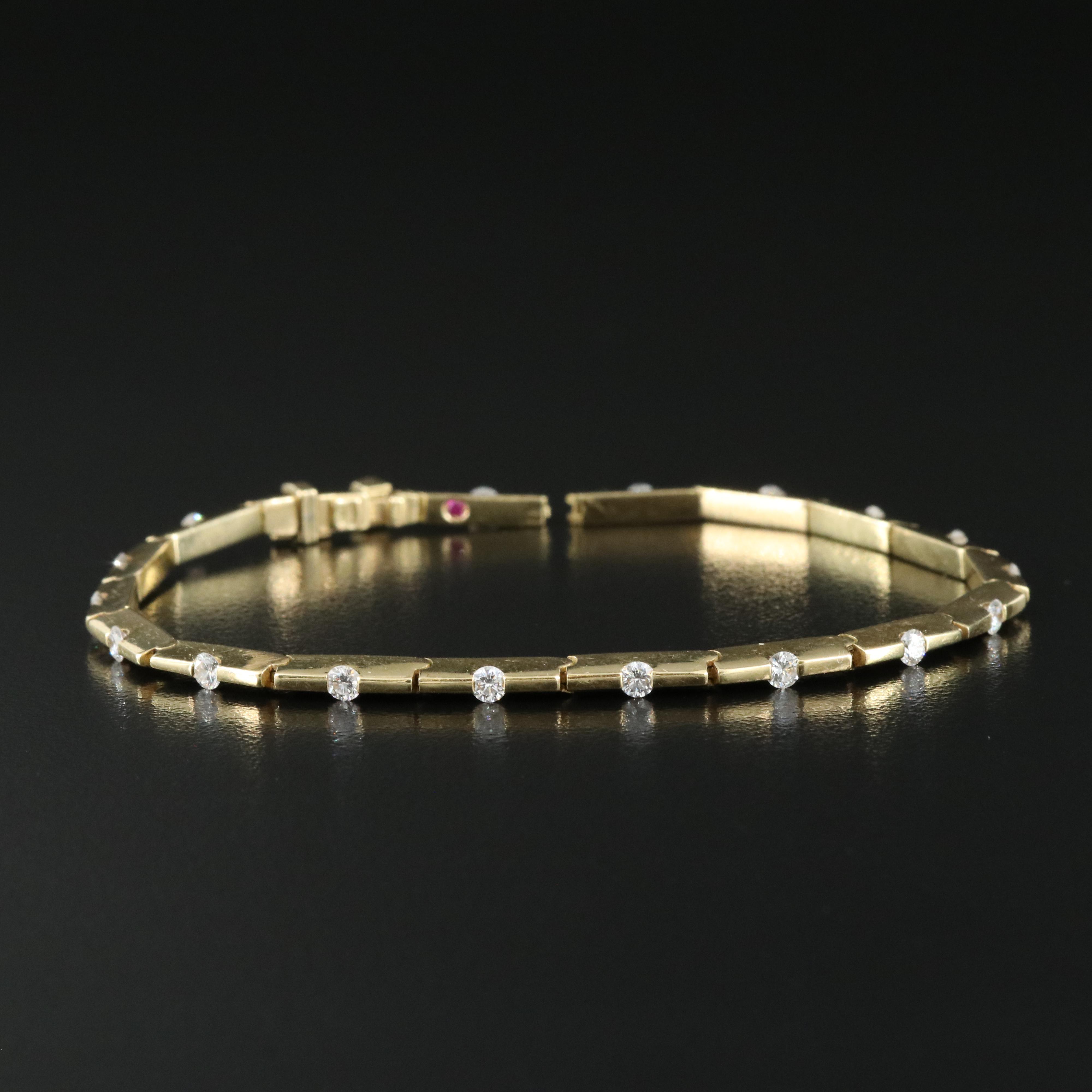 Roberto Coin 18K 1.08 CTW Diamond Link Bracelet