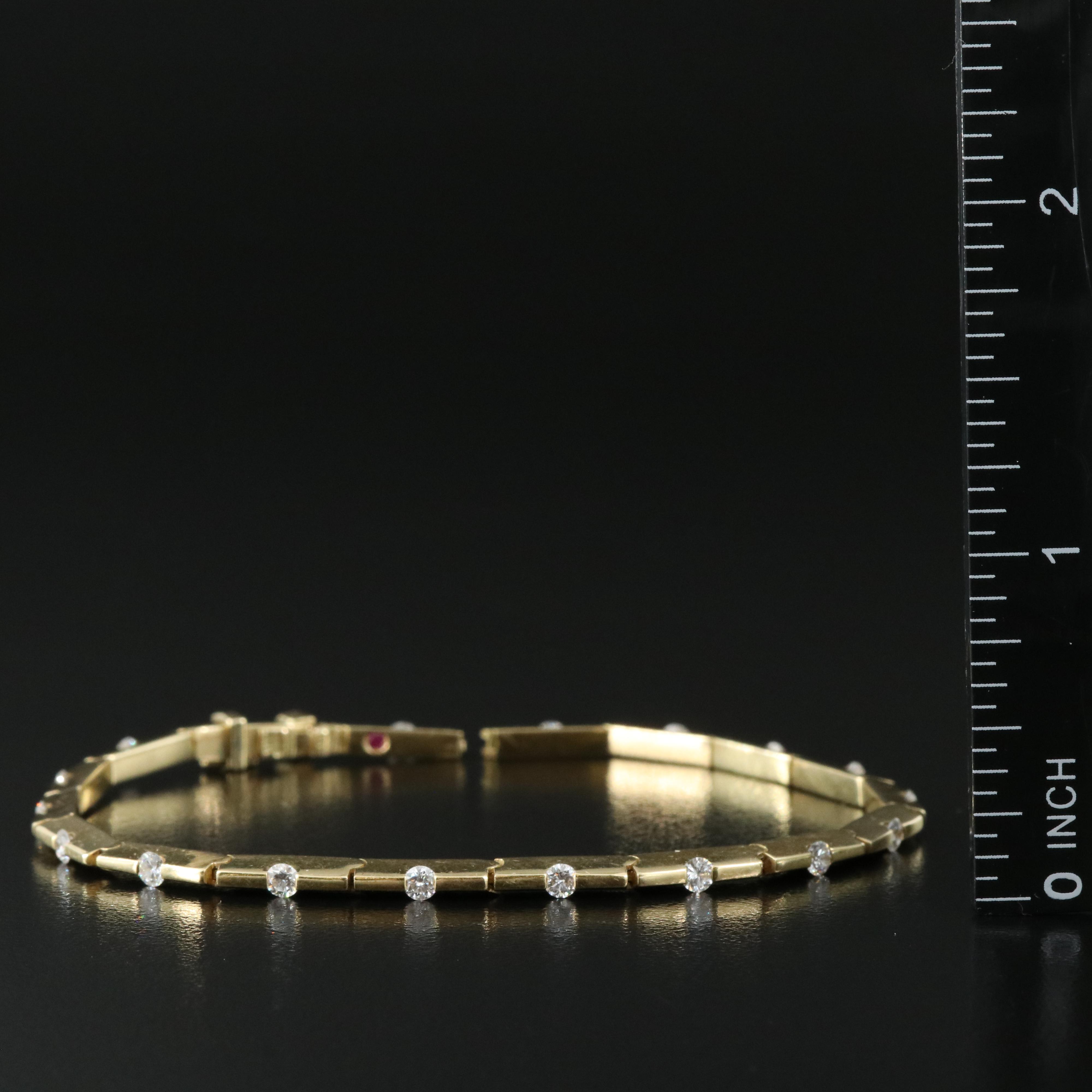 Roberto Coin 18K 1.08 CTW Diamond Link Bracelet