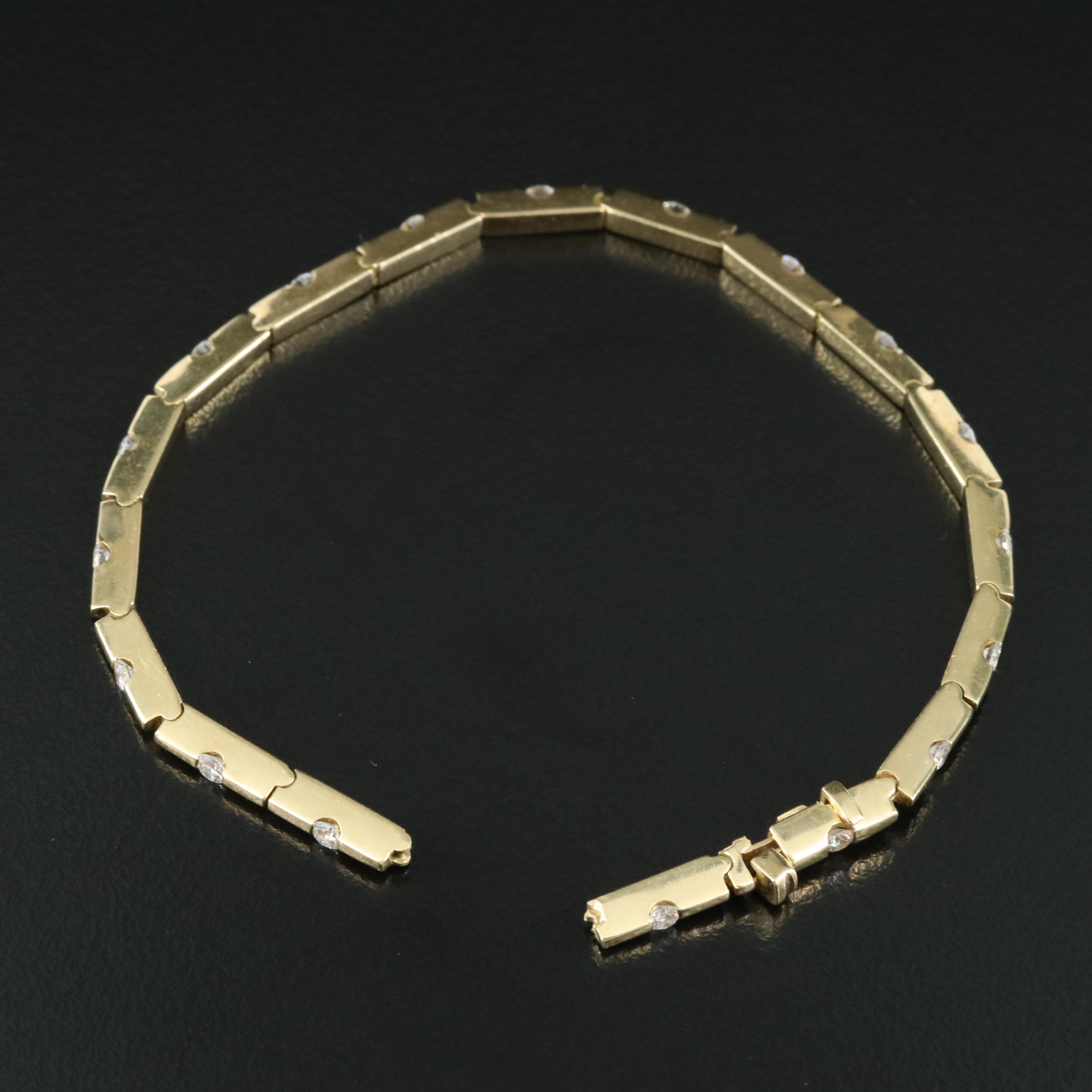 Roberto Coin 18K 1.08 CTW Diamond Link Bracelet