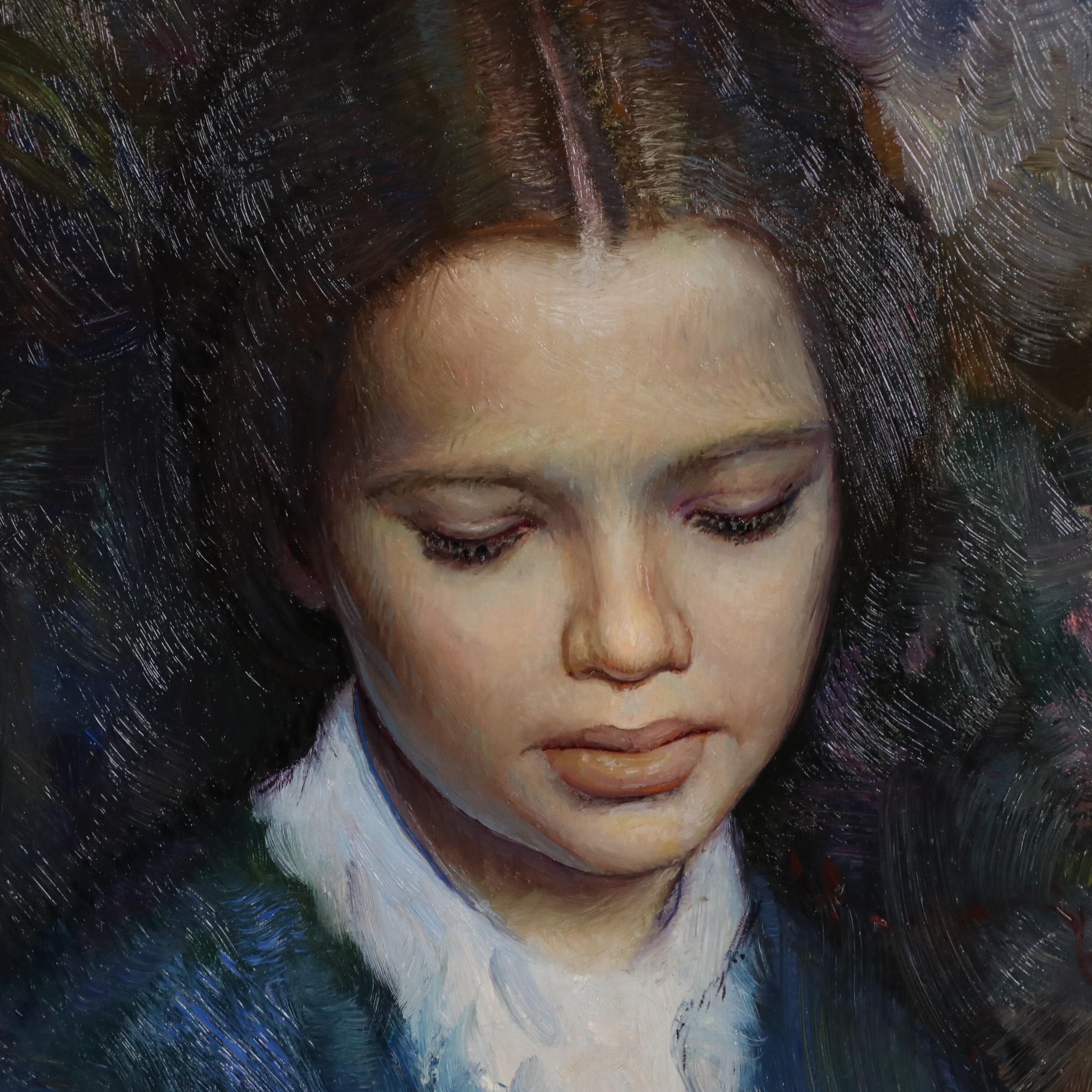 Francisco Masseria Oil Portrait of Child in Repose