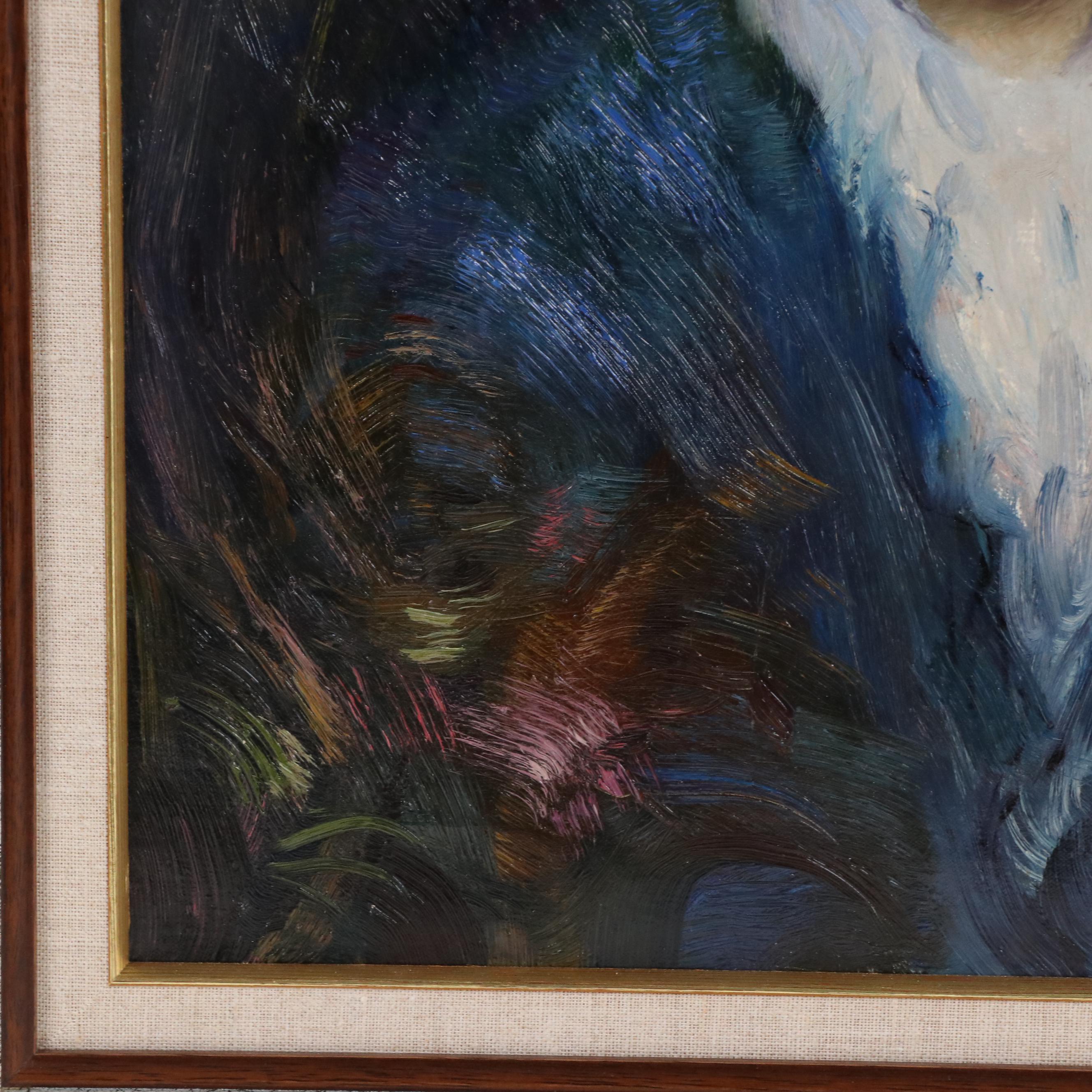 Francisco Masseria Oil Portrait of Child in Repose