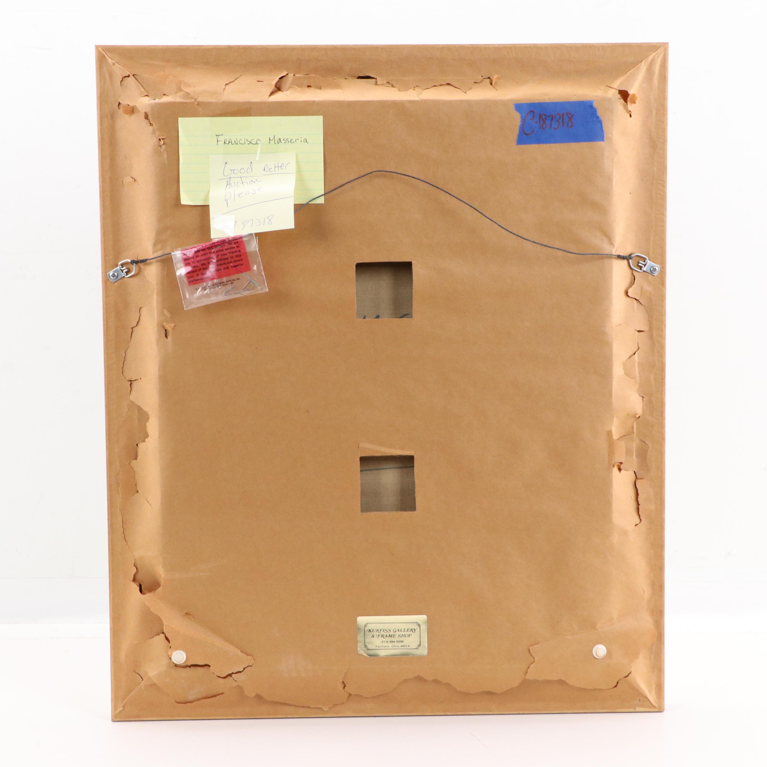 Francisco Masseria Oil Portrait of Child in Repose