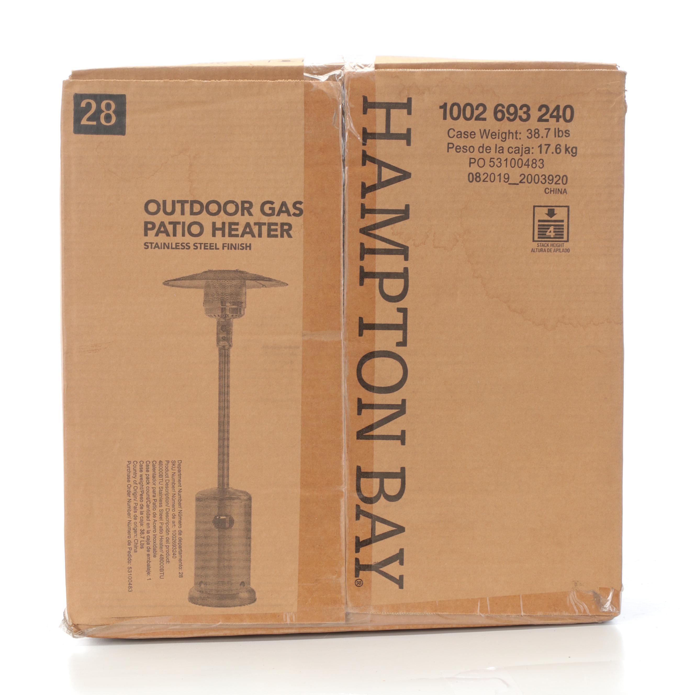 Hampton Bay Outdoor Patio Stainless Steel Gas Heater EBTH