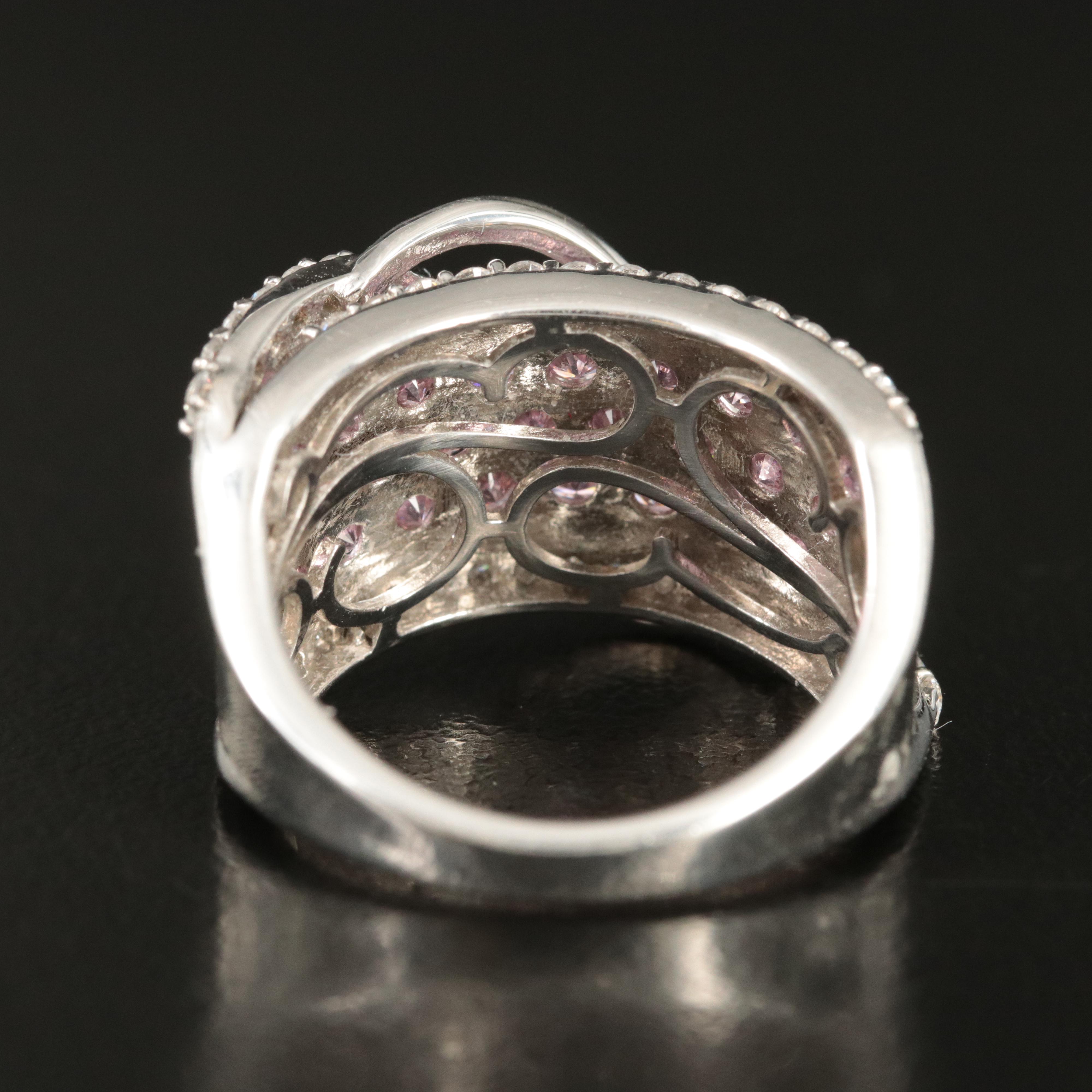 Sterling CZ Crossover Ring