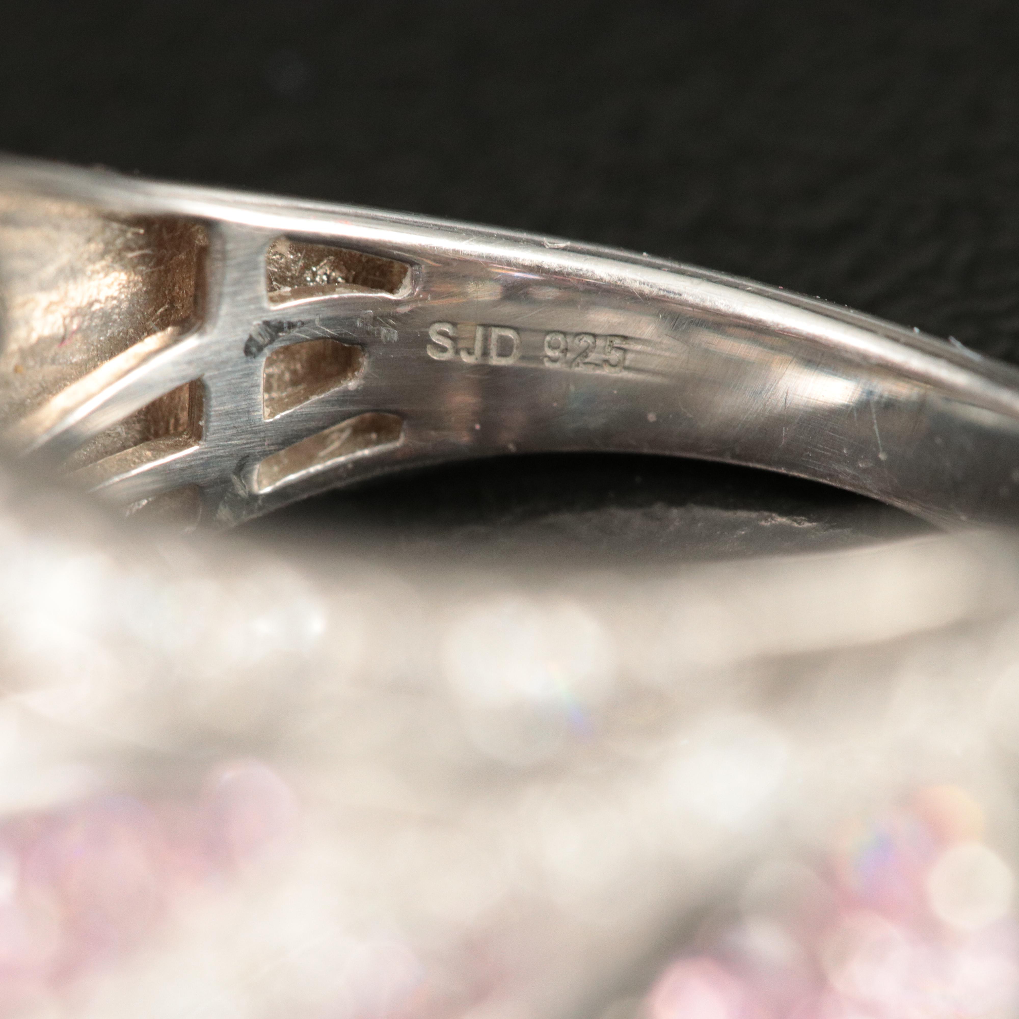 Sterling CZ Crossover Ring