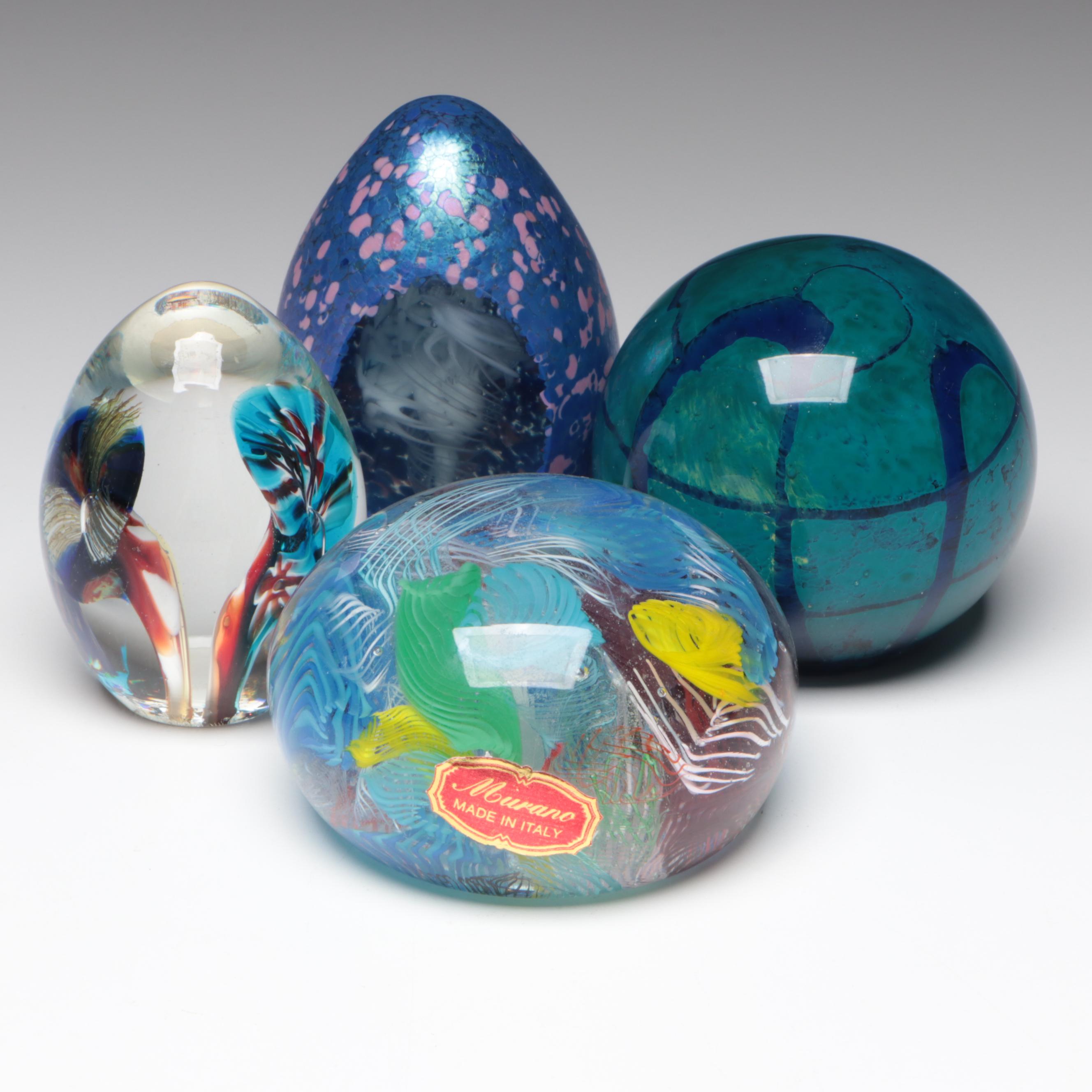Murano and Other Handmade Art Glass Paperweights